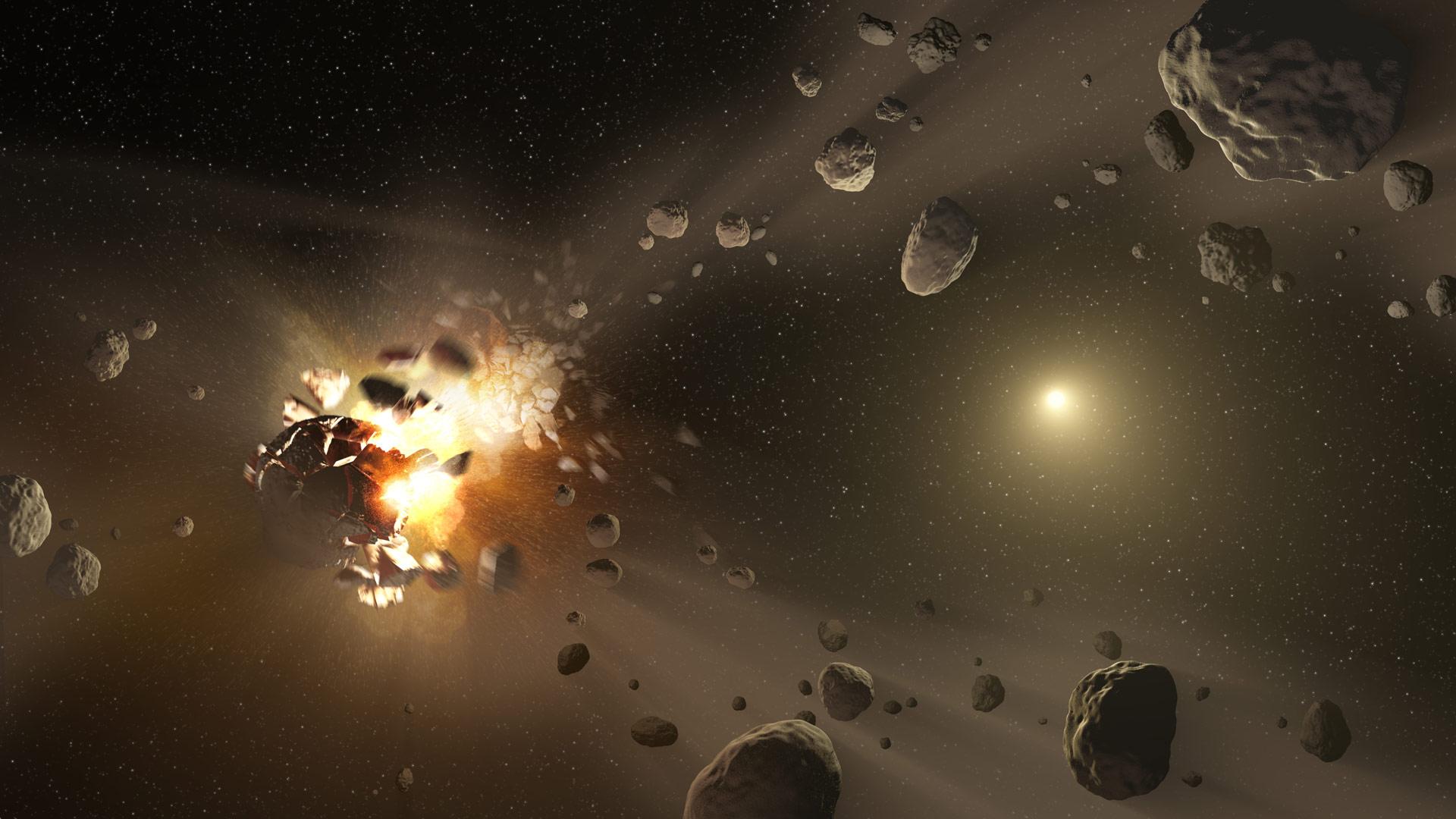 Asteroid Belt Between Mars And Jupit HD Wallpaper, Background Image