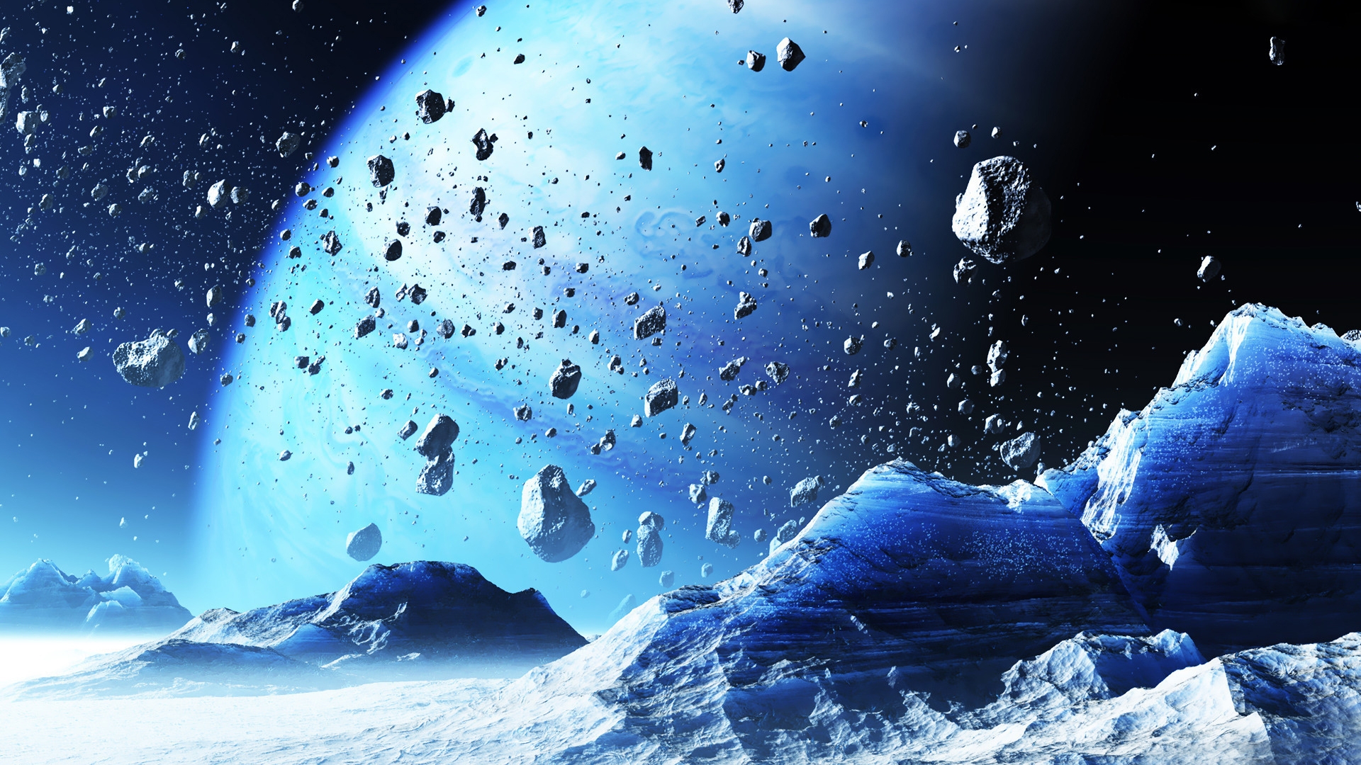 Full HD Wallpaper asteroid belt gas giant ice, Desktop Background