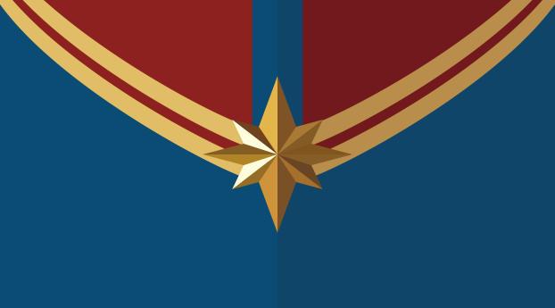 Captain Marvel Logo Wallpaper