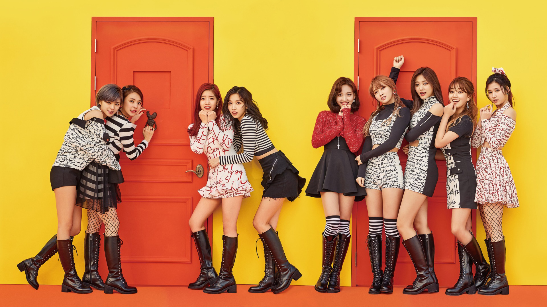 TWICE Knock Knock Members HD Wallpaper