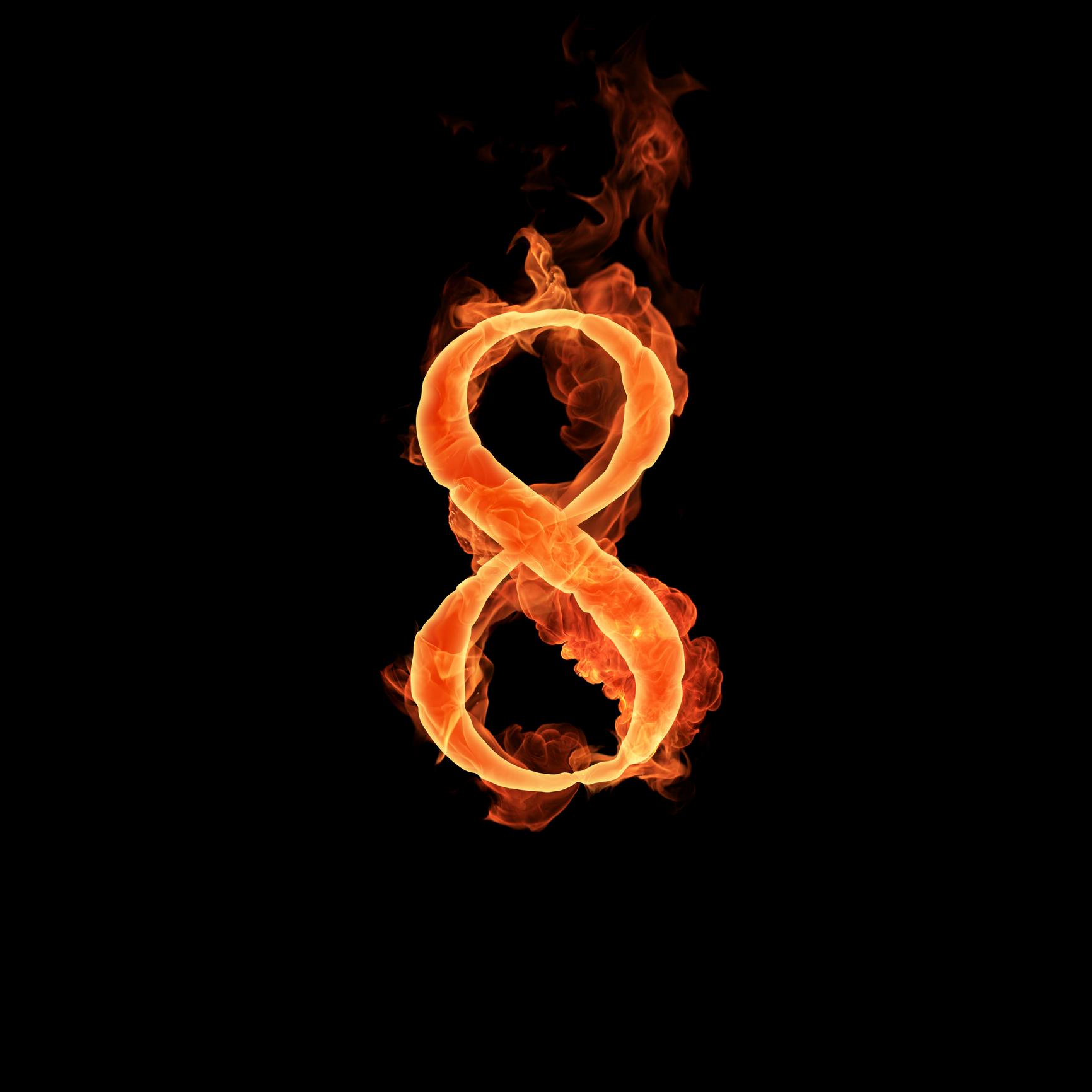 Цифра 8 Огненная