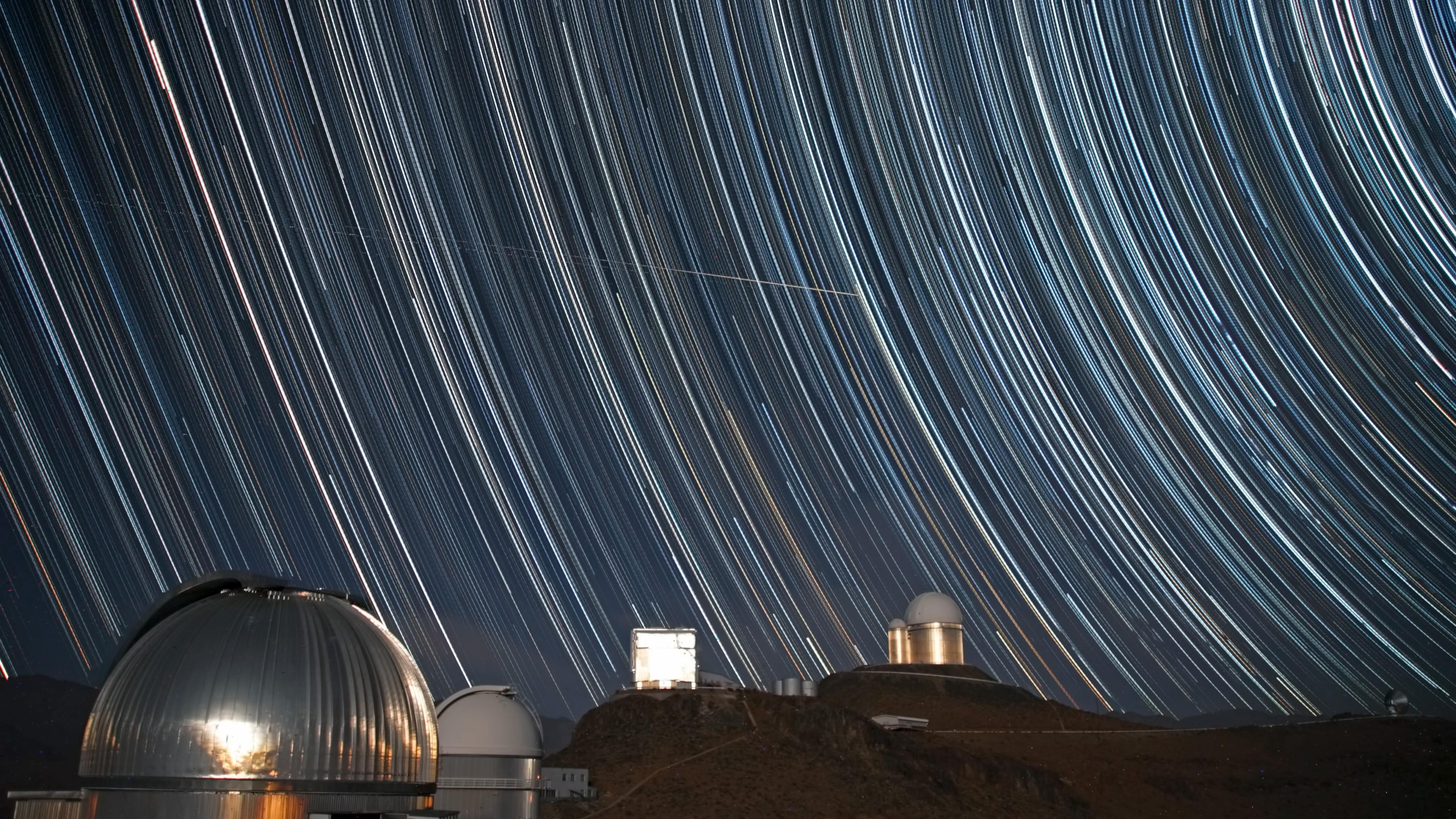 Wallpaper sky, exposure, observatory, astronomy, photo, stars, night