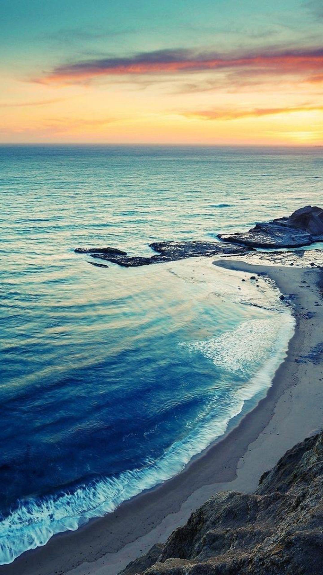 Sunrise Beach Seaside Coast iPhone 6 Plus HD Wallpaper