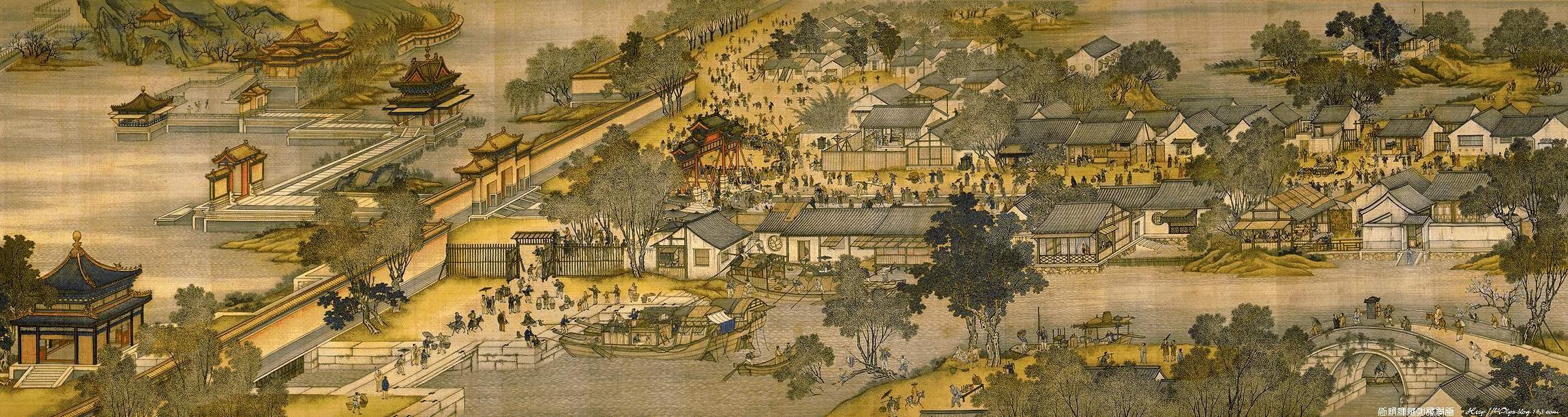 Along the River During the Qingming Festival. Drawings