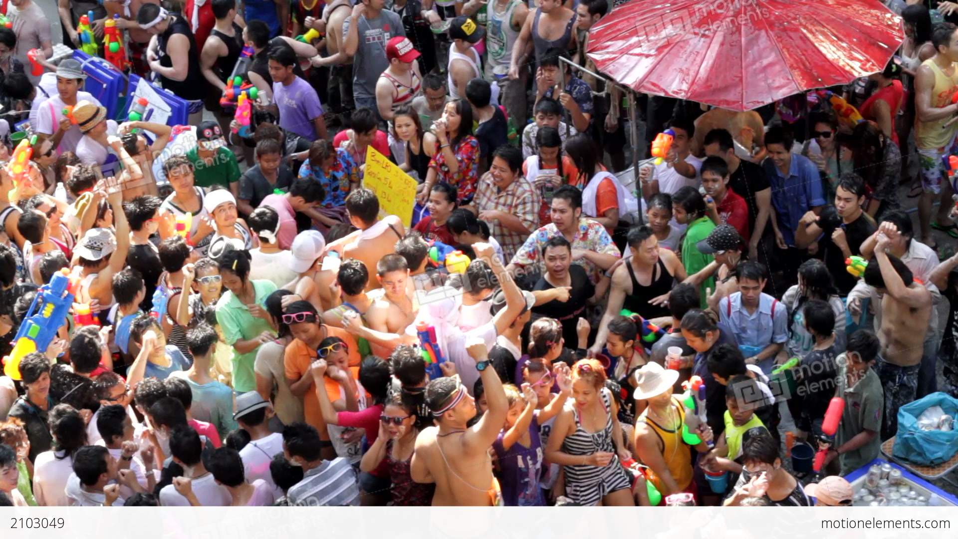 Songkran Festival In Thailand Stock video footage