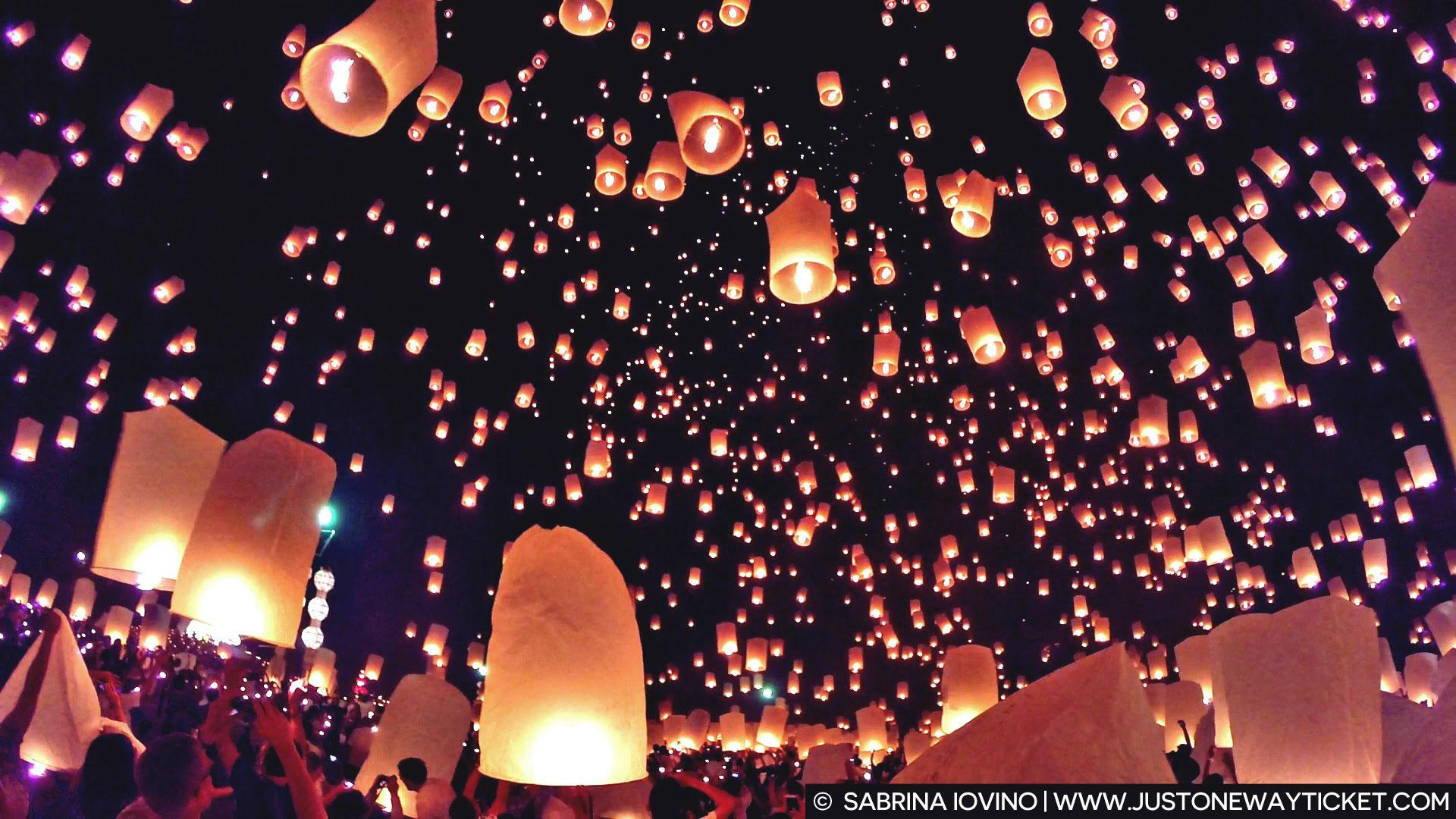 Enchanting scenes from Loy Krathong, magical lantern festival