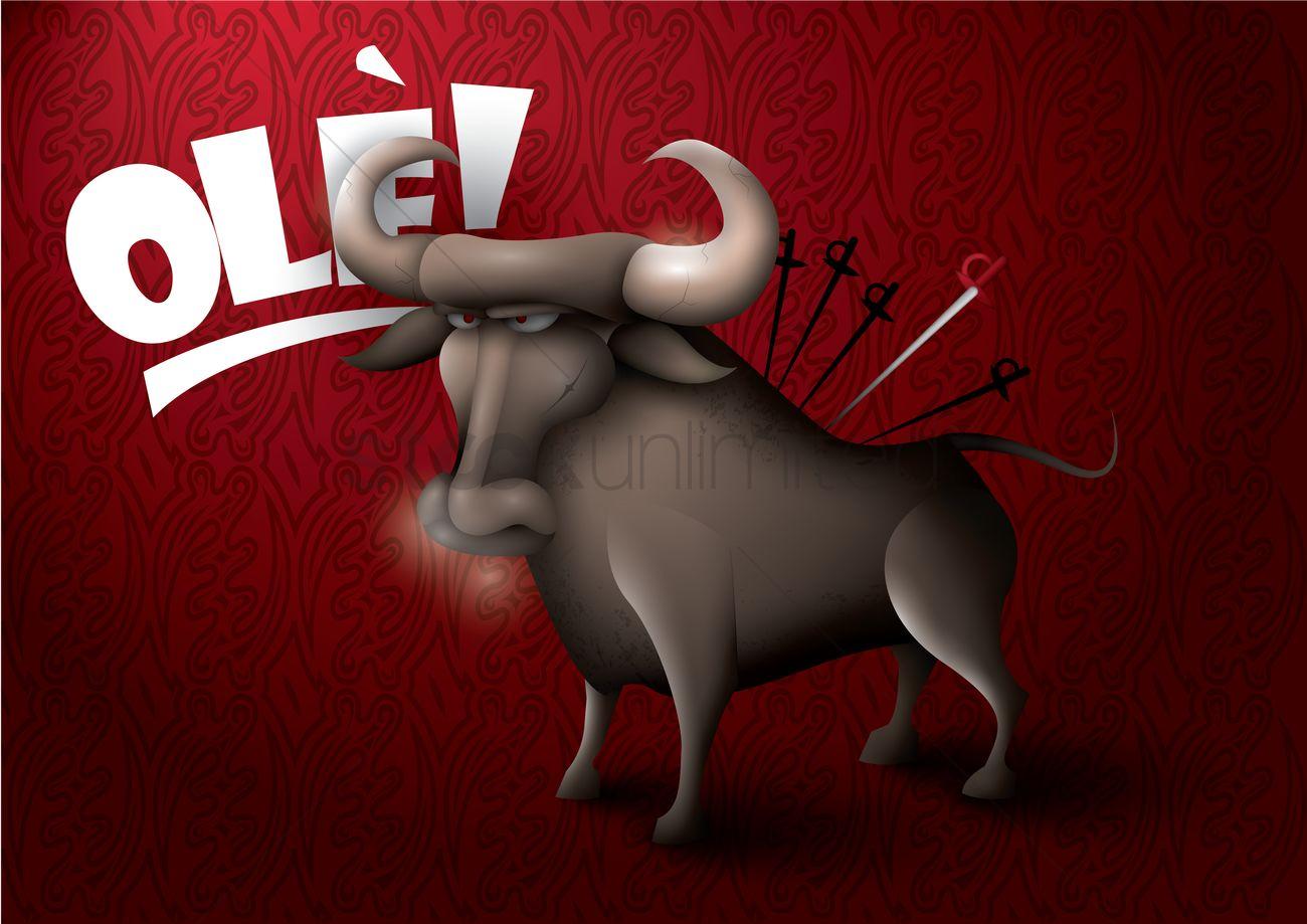 Bull wallpaper Vector Image