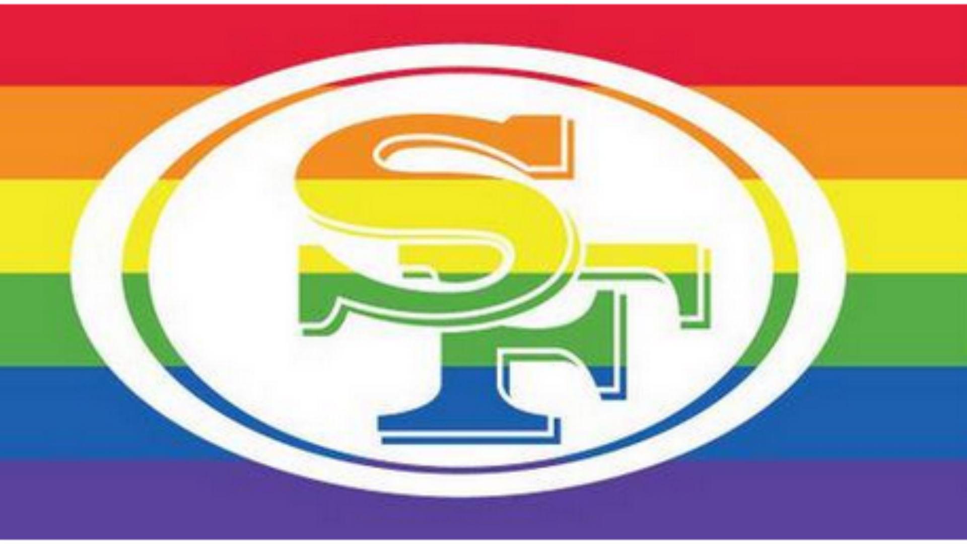 49ers wave gay pride flag to support marriage equality. NFL