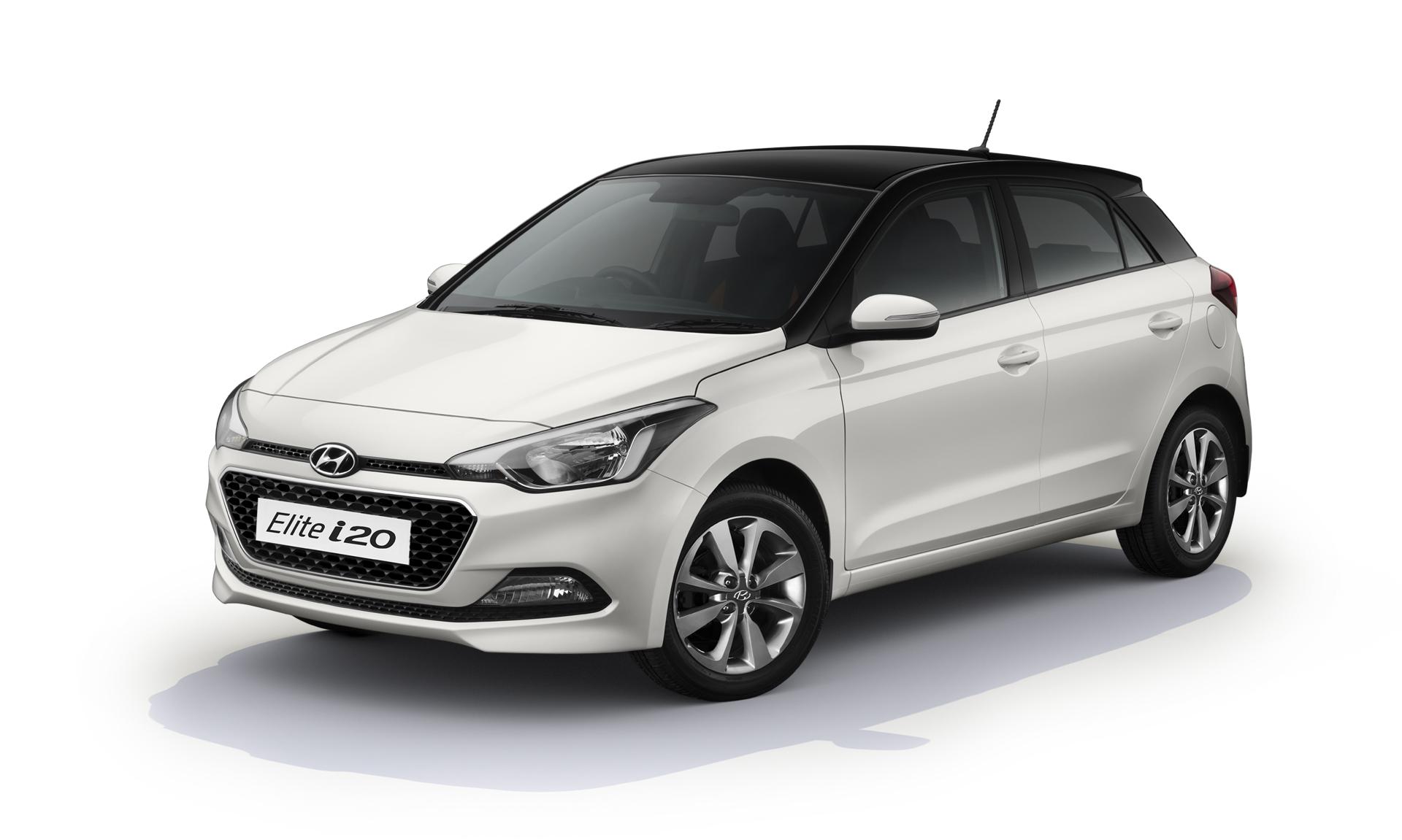 Hyundai i20 white color on white background full side view uhd