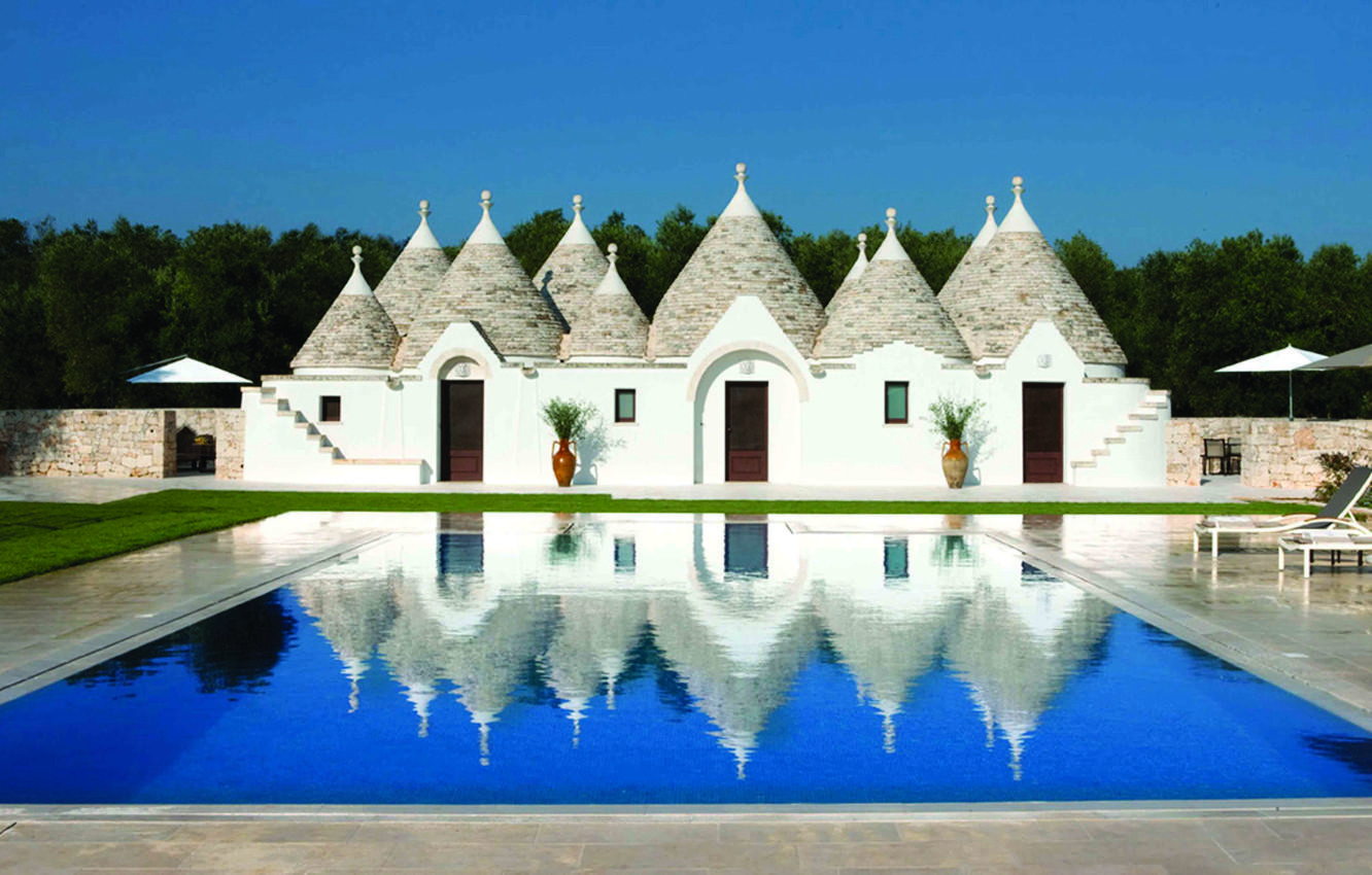 Wallpaper landscape, Villa, pool, Italy, Alberobello image