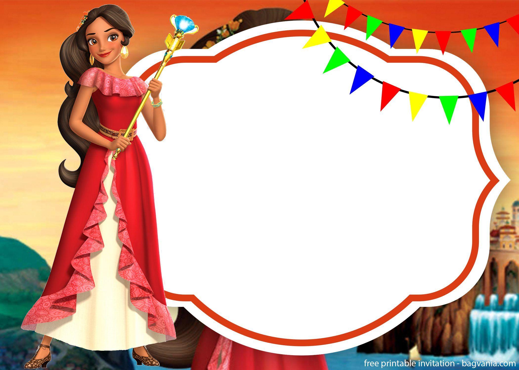 FREE Elena of Avalor Invitations For Your Lovely Princess. Bagvania