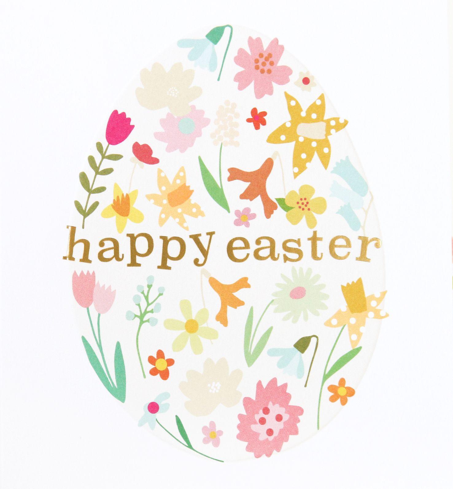 This pretty Easter card with all things Easter in the shape of an