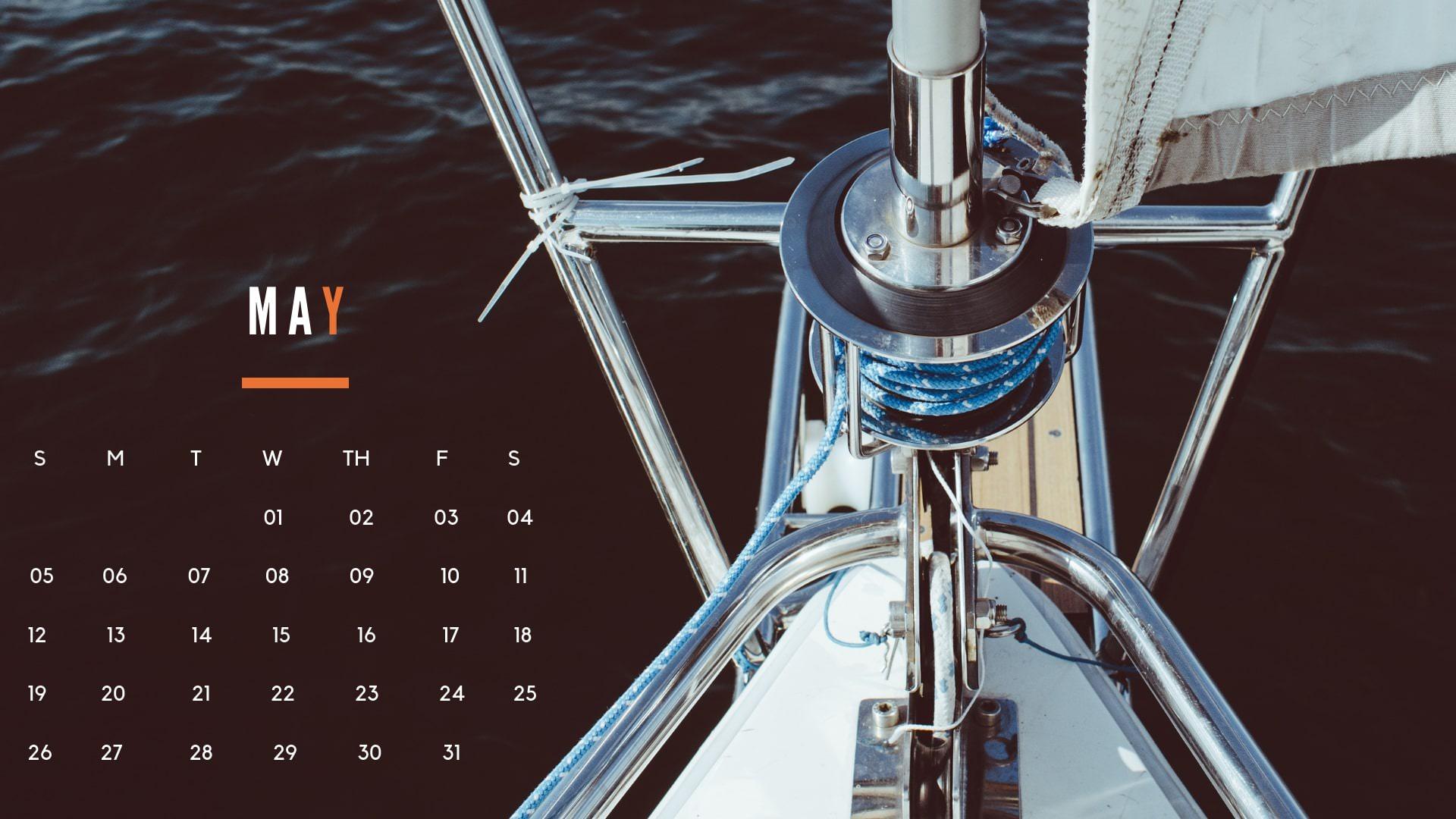 Widescreen May 2019 Calendar Wallpaper