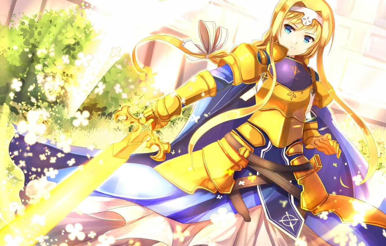 Wallpaper Flowers, Girl, Armor, Sword, Underworld, Art, Sword Art