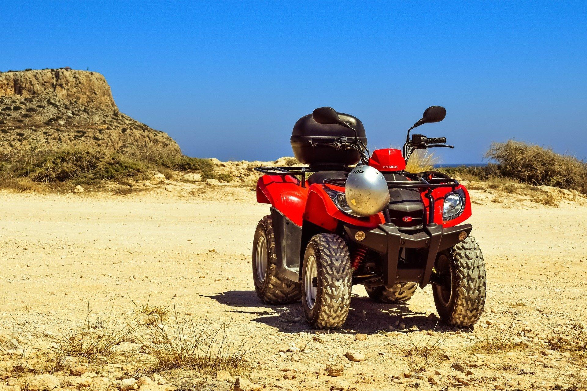 Red KYMCO ATV Quad (Dune Buggy) HD Wallpaper. Background Image