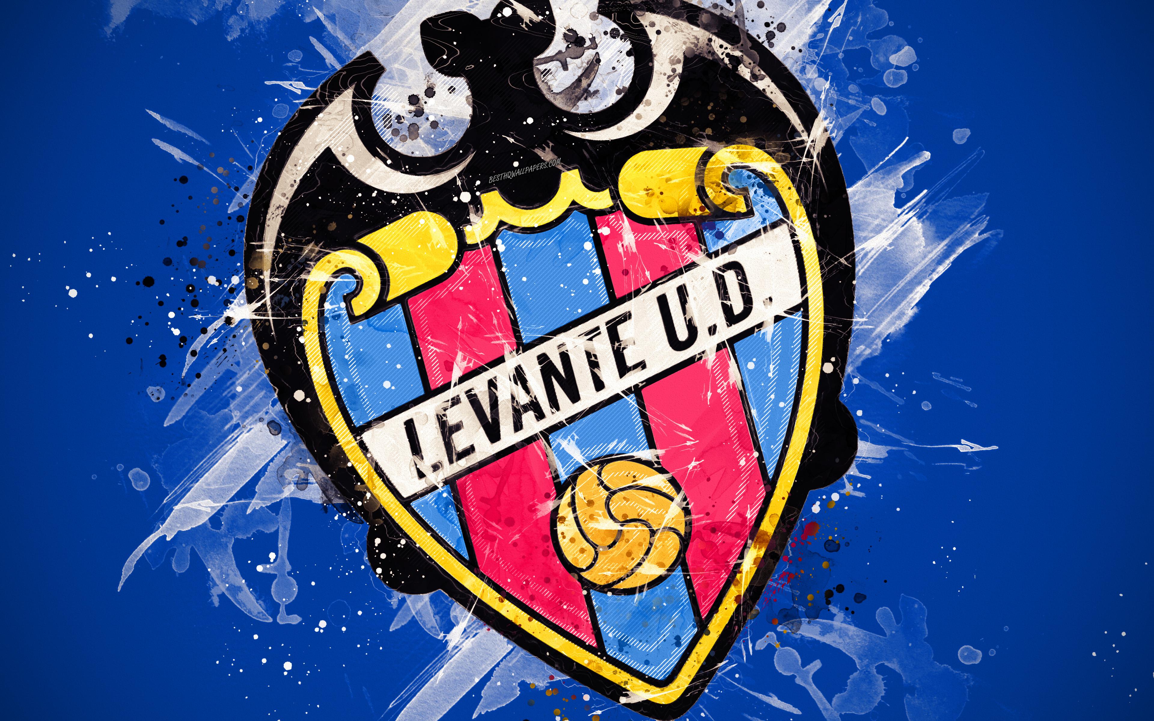 Download wallpaper Levante UD, 4k, paint art, creative, Spanish