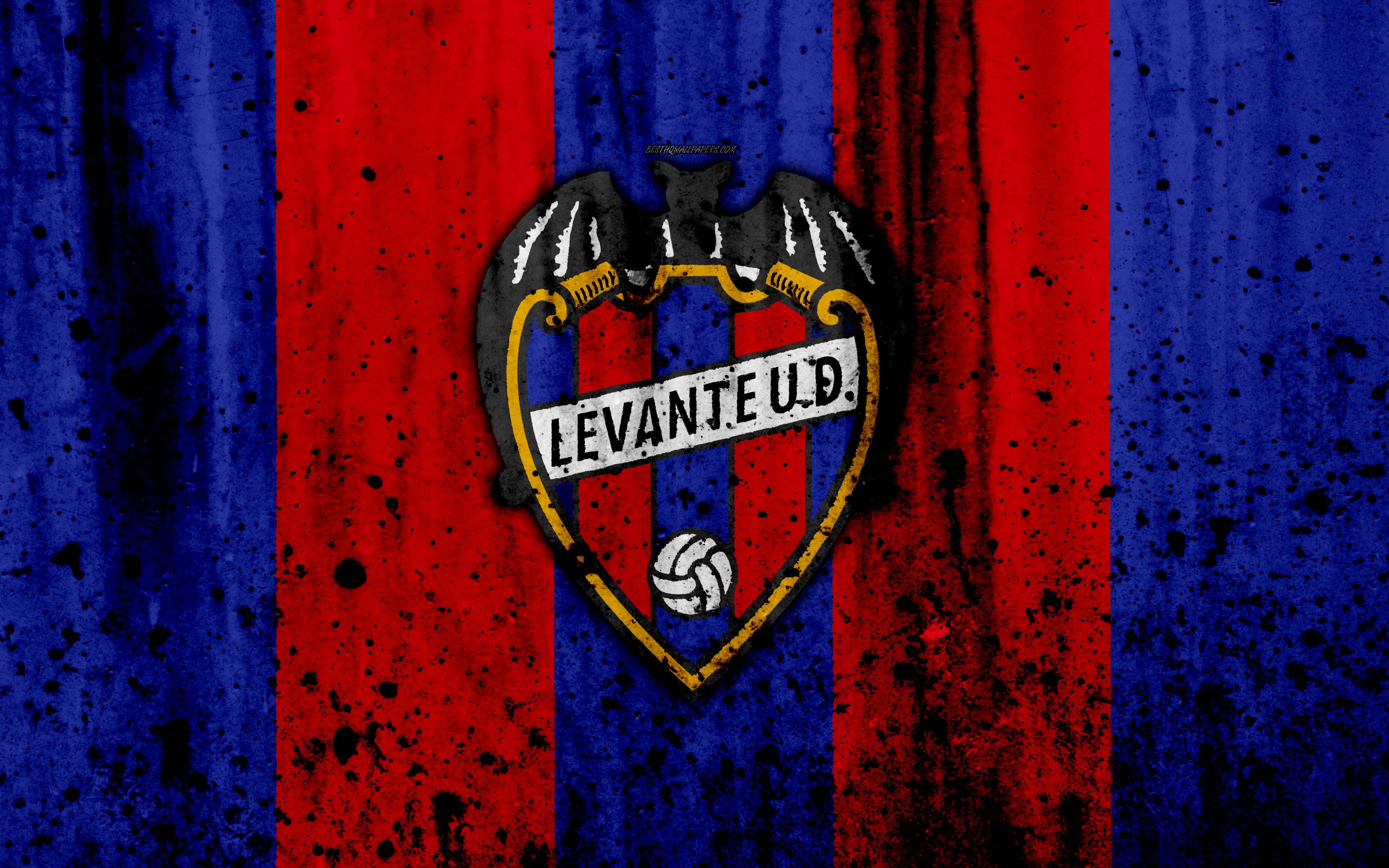 Download wallpaper Levante, 4k, grunge, La Liga, stone texture
