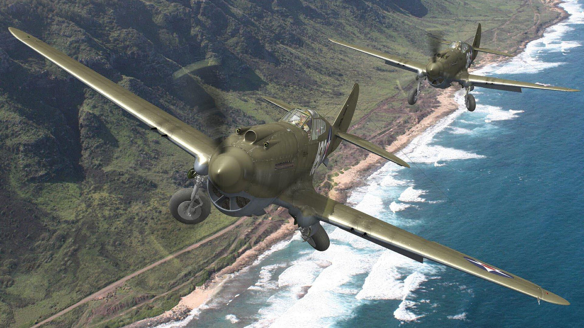 Curtiss P 40 Warhawk Fighter Aircraft Military Wallpaper