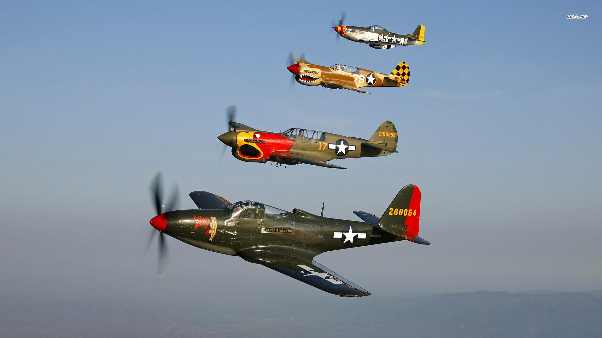 Curtiss P 40 Warhawk And North American P 51 Mustang Wallpaper