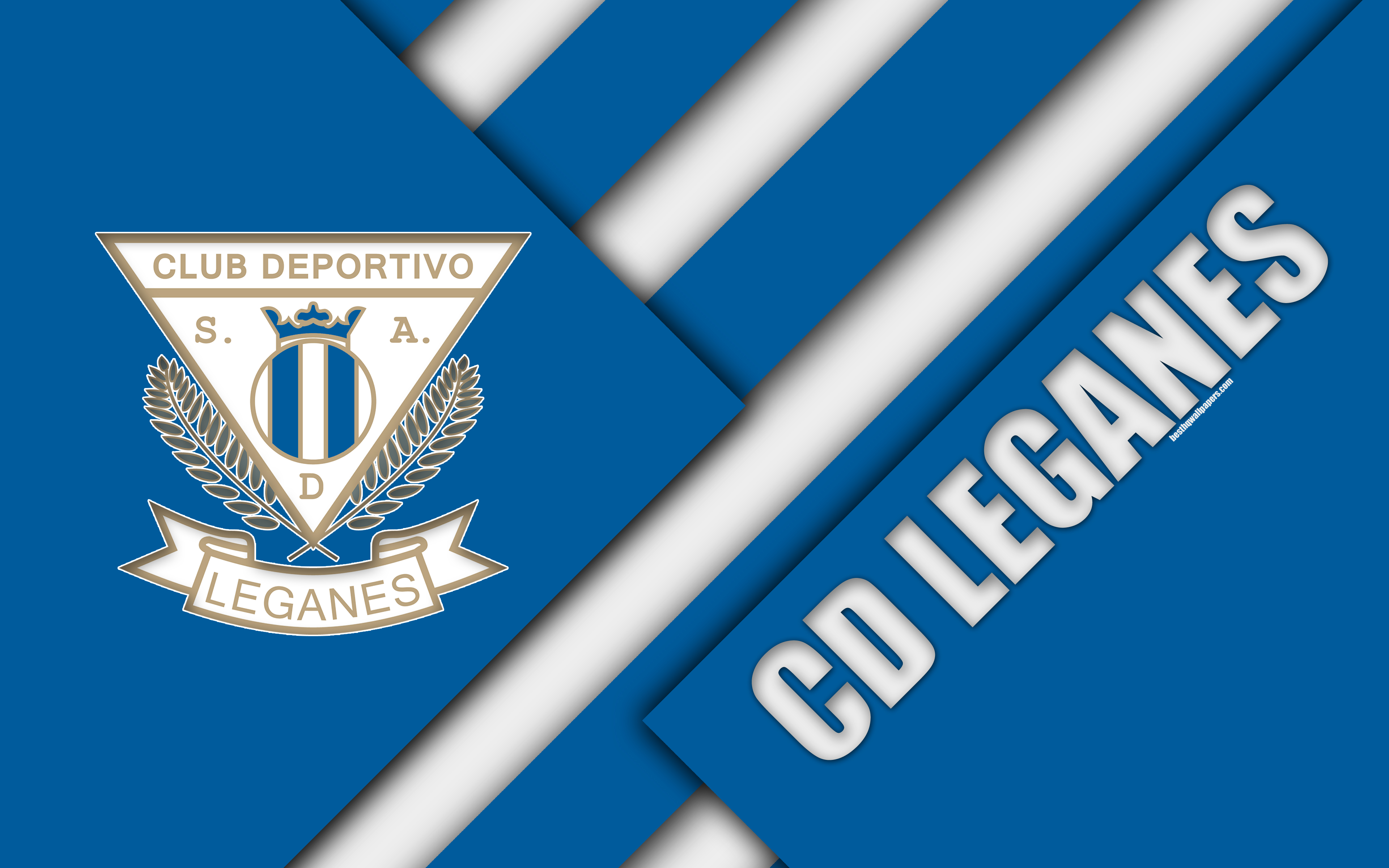 Download wallpaper CD Leganes, 4K, Spanish football club, logo