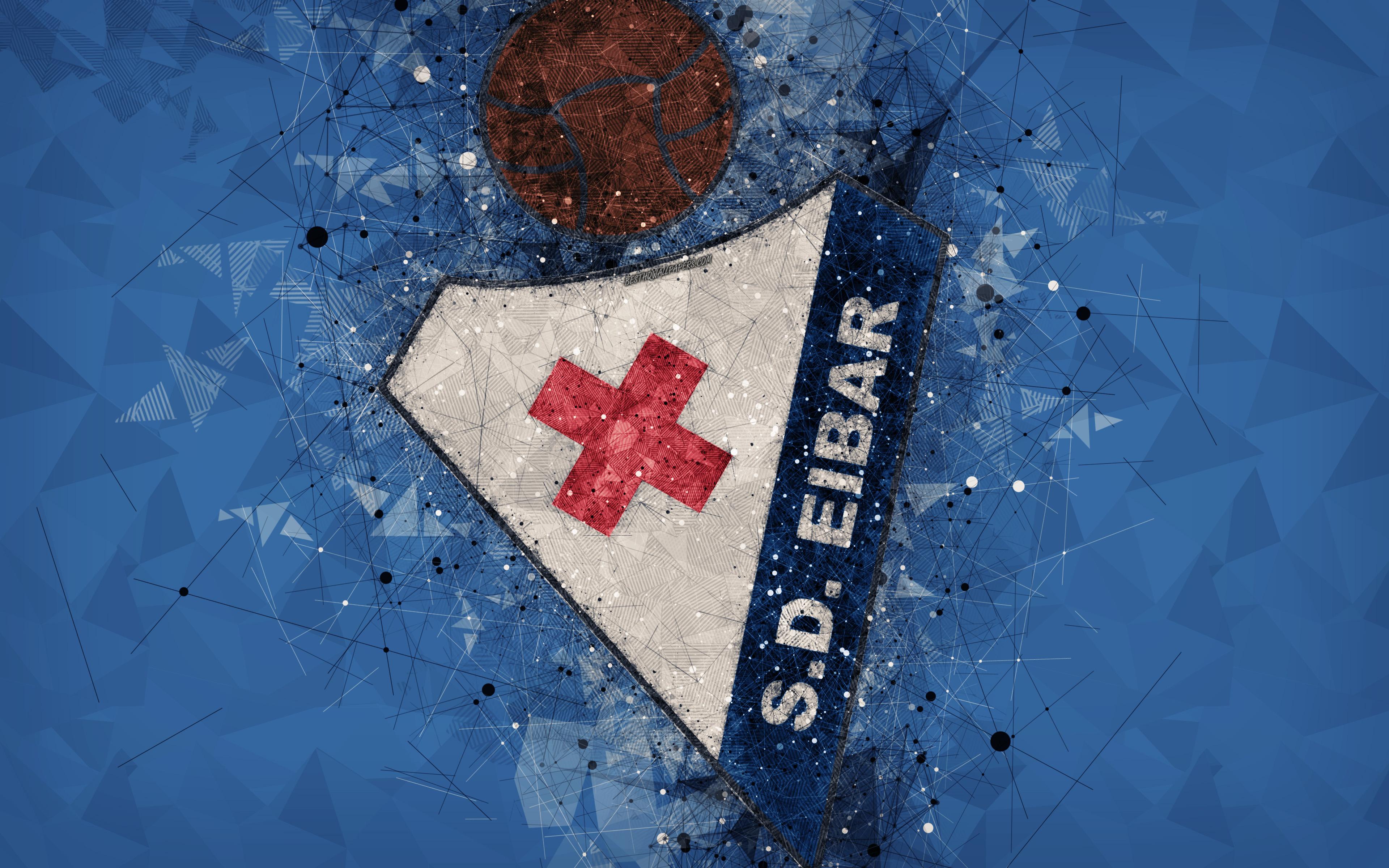 Download wallpaper SD Eibar, 4k, creative logo, Spanish football