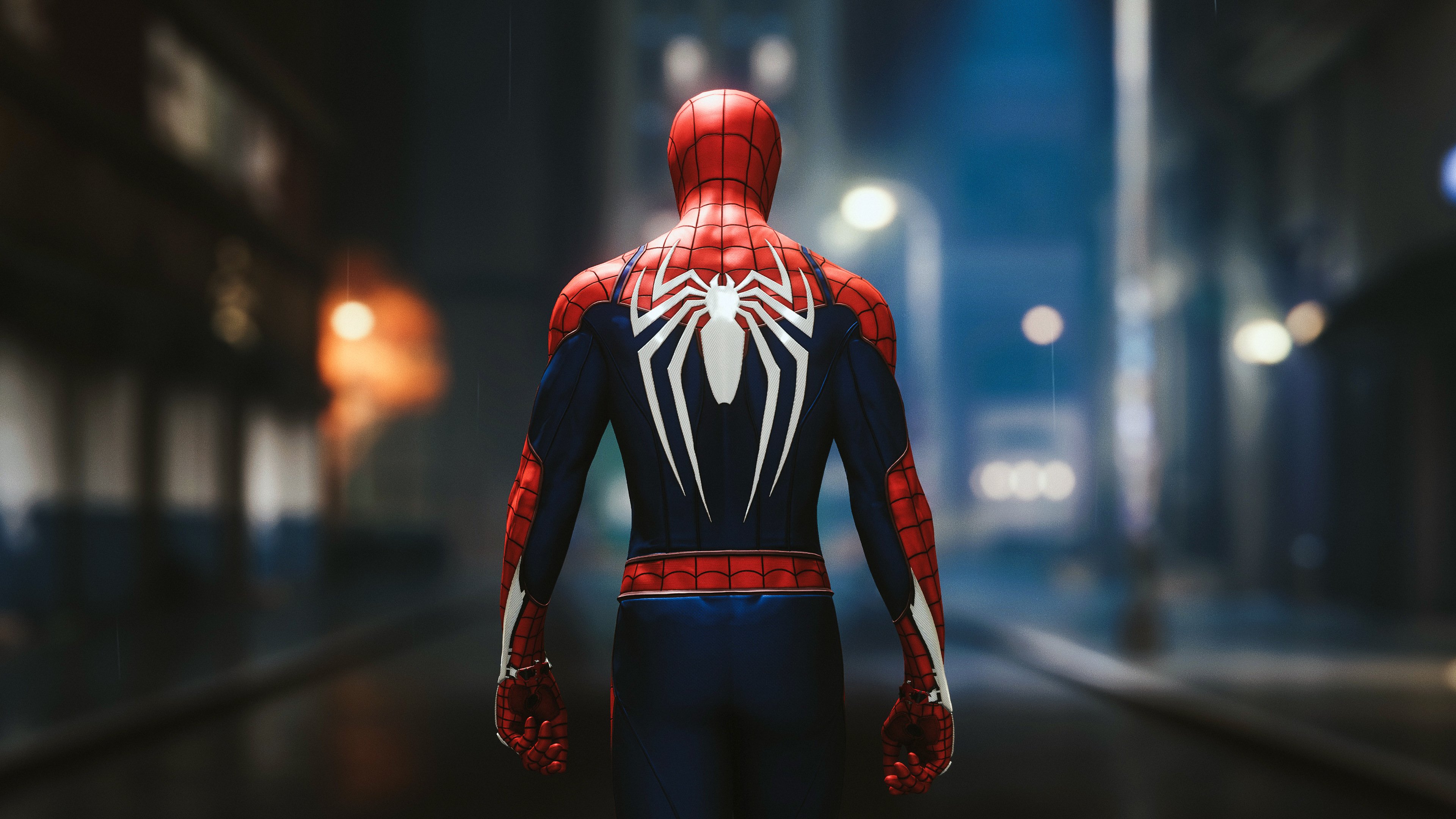 Spider Man (PS4) Advanced Suit 4k Ultra HD Wallpaper. Background
