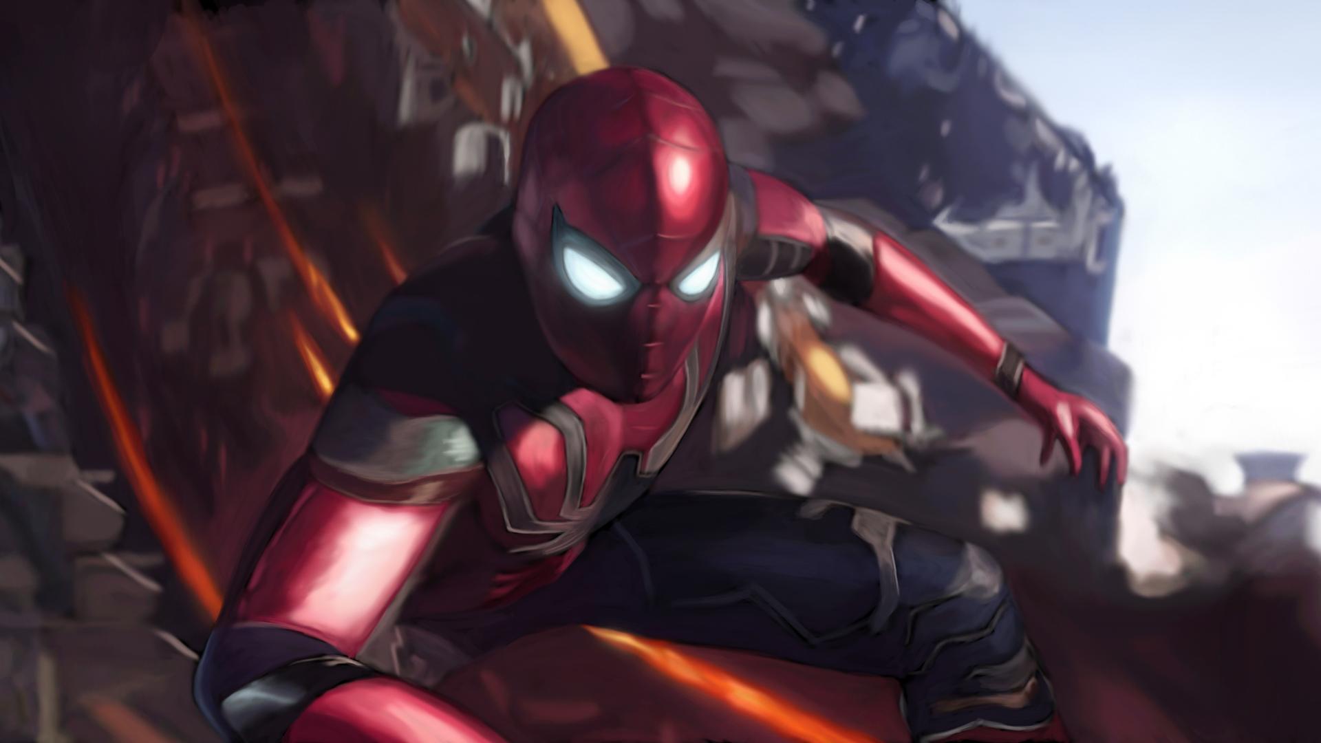 Spiderman New Suit In Infinity War 4k Laptop Full HD 1080P