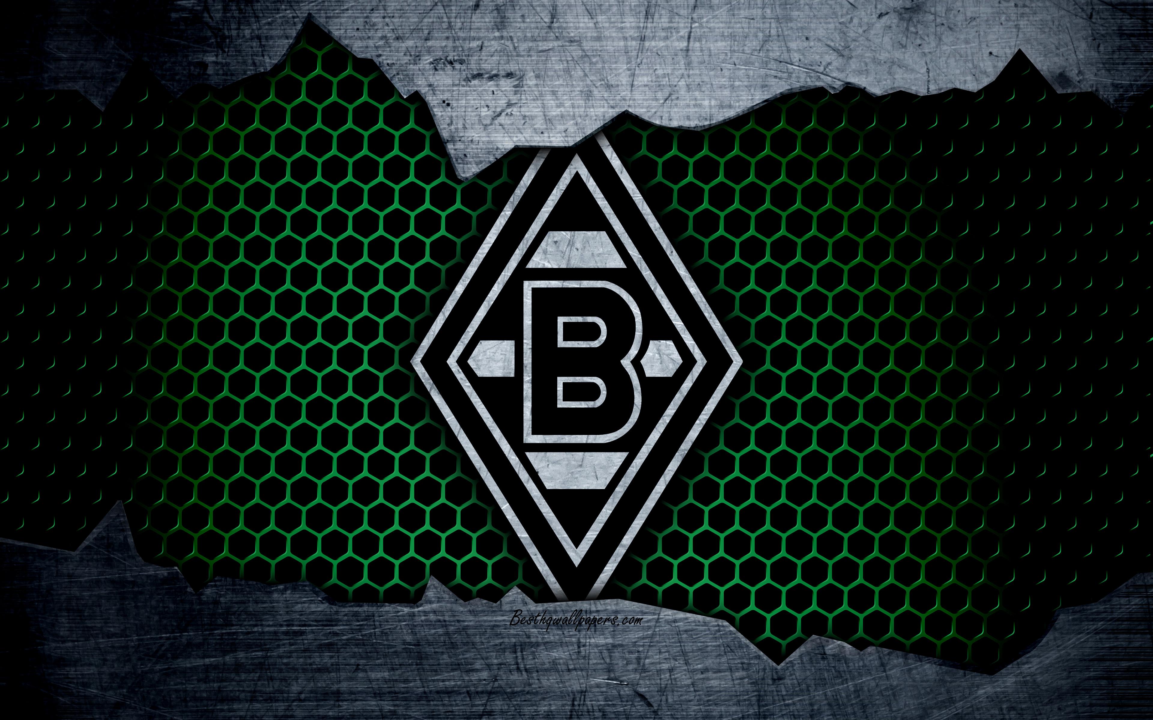 Download wallpaper Borussia Monchengladbach, 4k, logo, Bundesliga