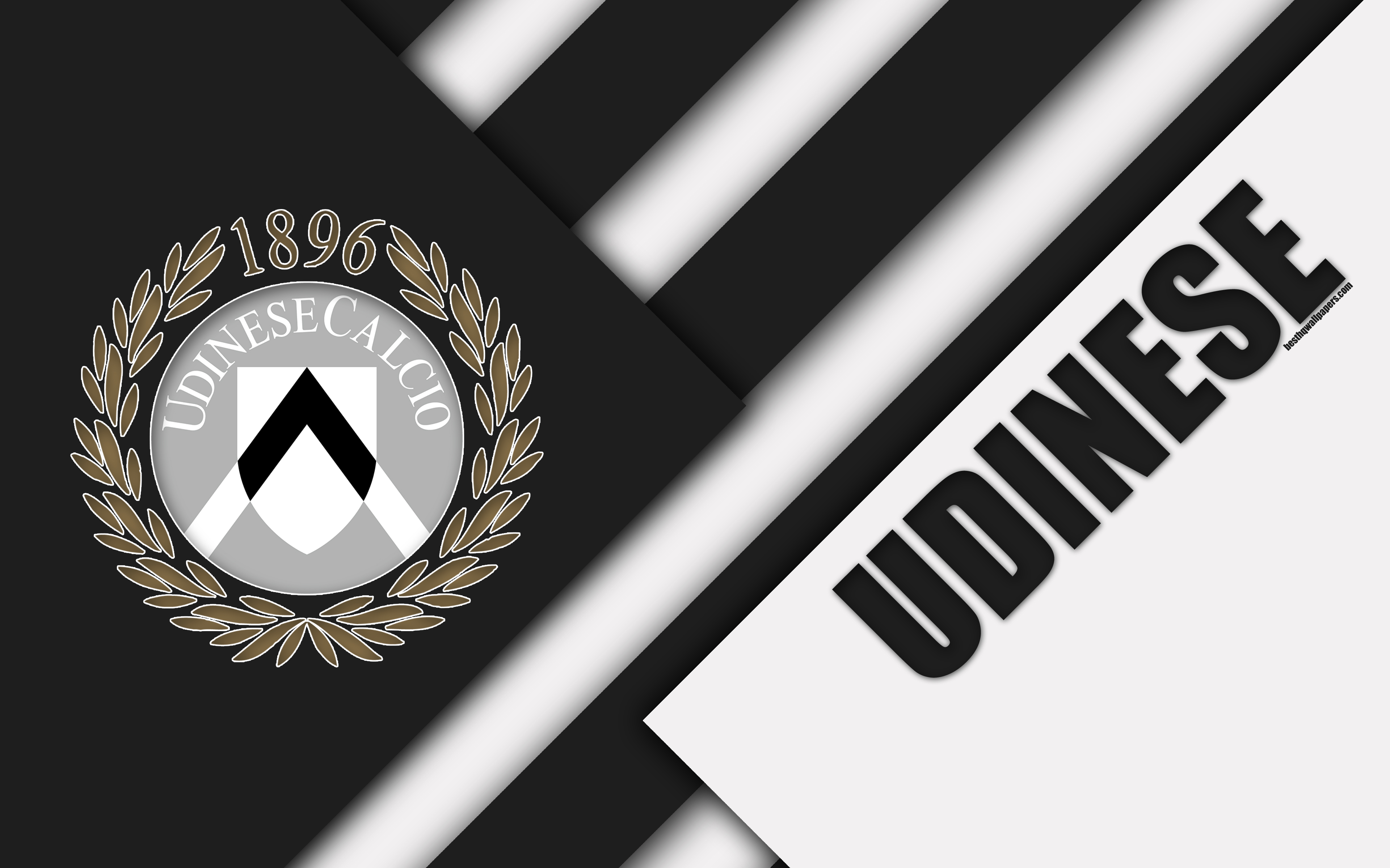 Download wallpaper Udinese FC, logo, 4k, material design, football