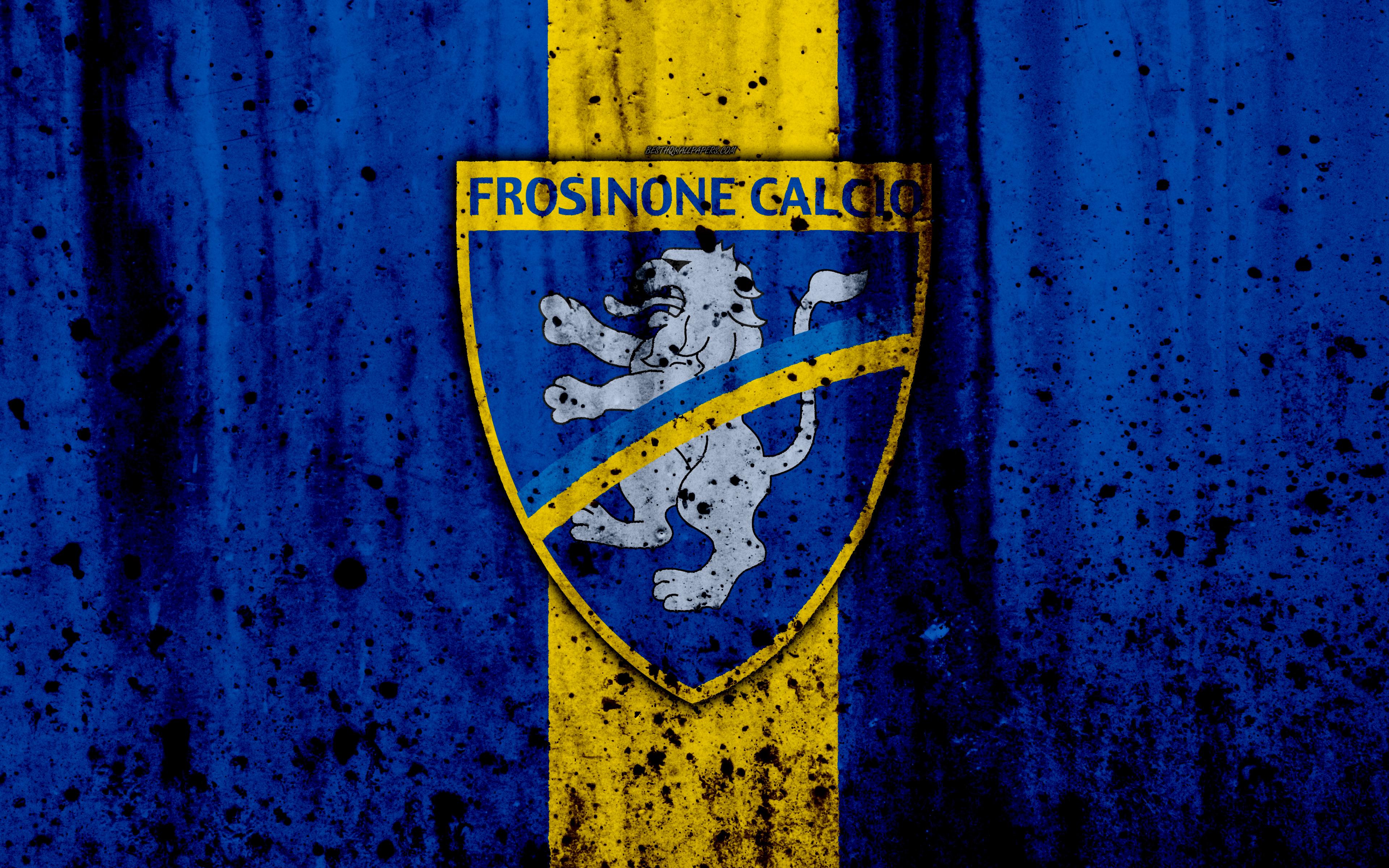 Download wallpaper Frosinone, 4k, grunge, Serie B, football, Italy