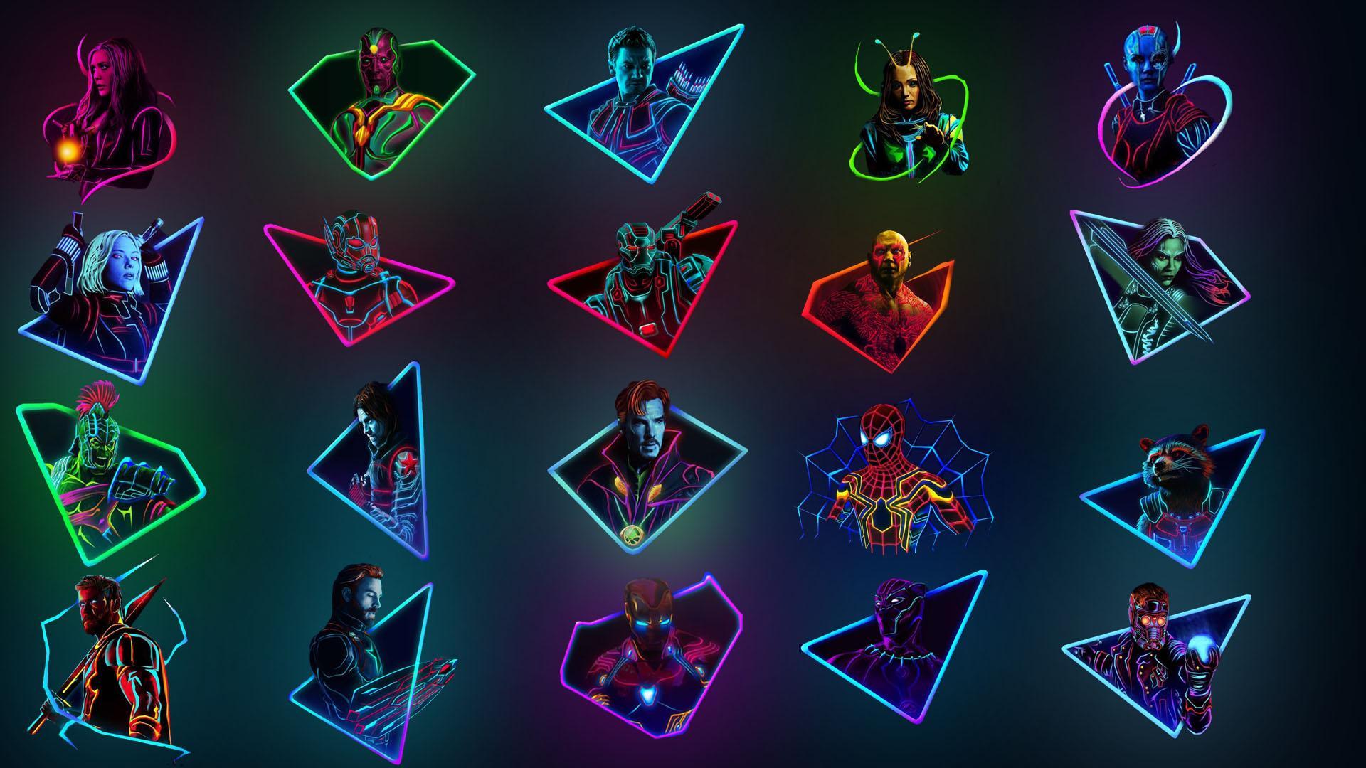 Neon Avengers Wallpapers - Wallpaper Cave