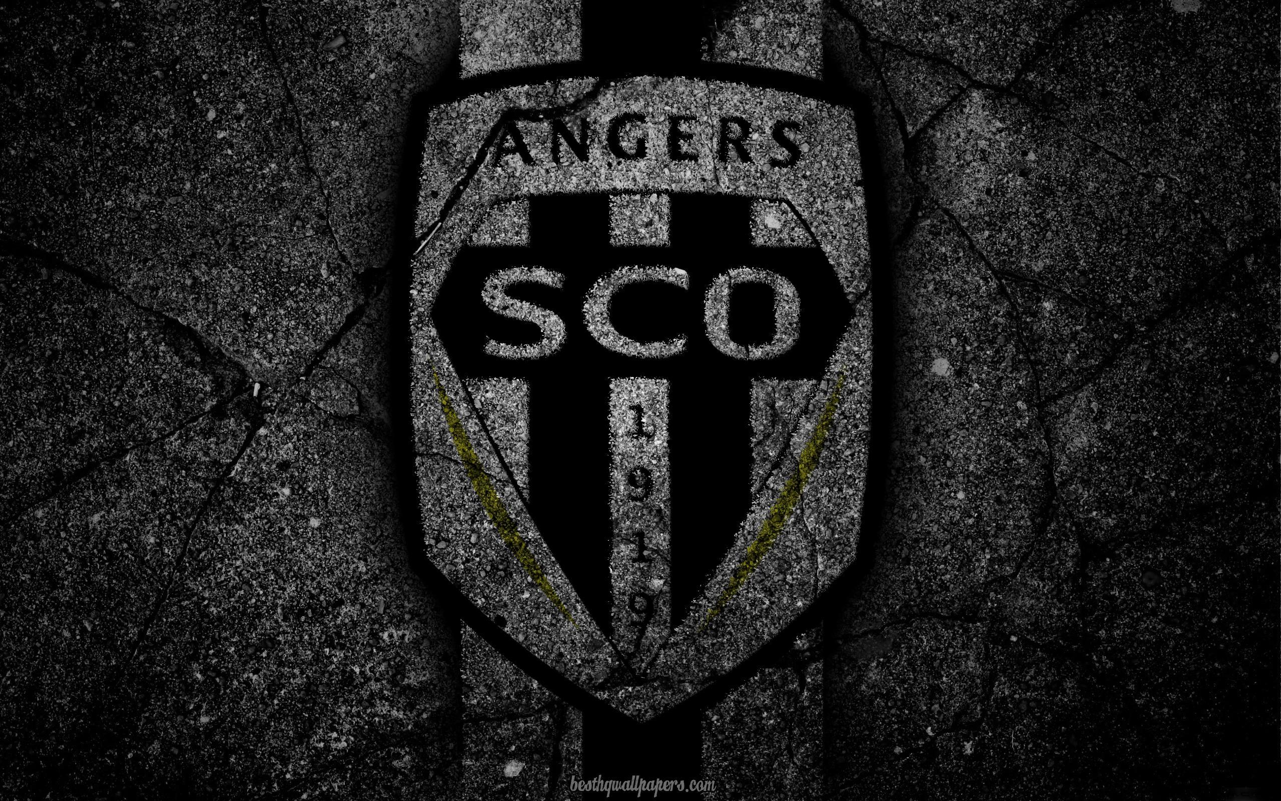 Download wallpaper Angers, logo, art, Liga soccer, Angers SCO