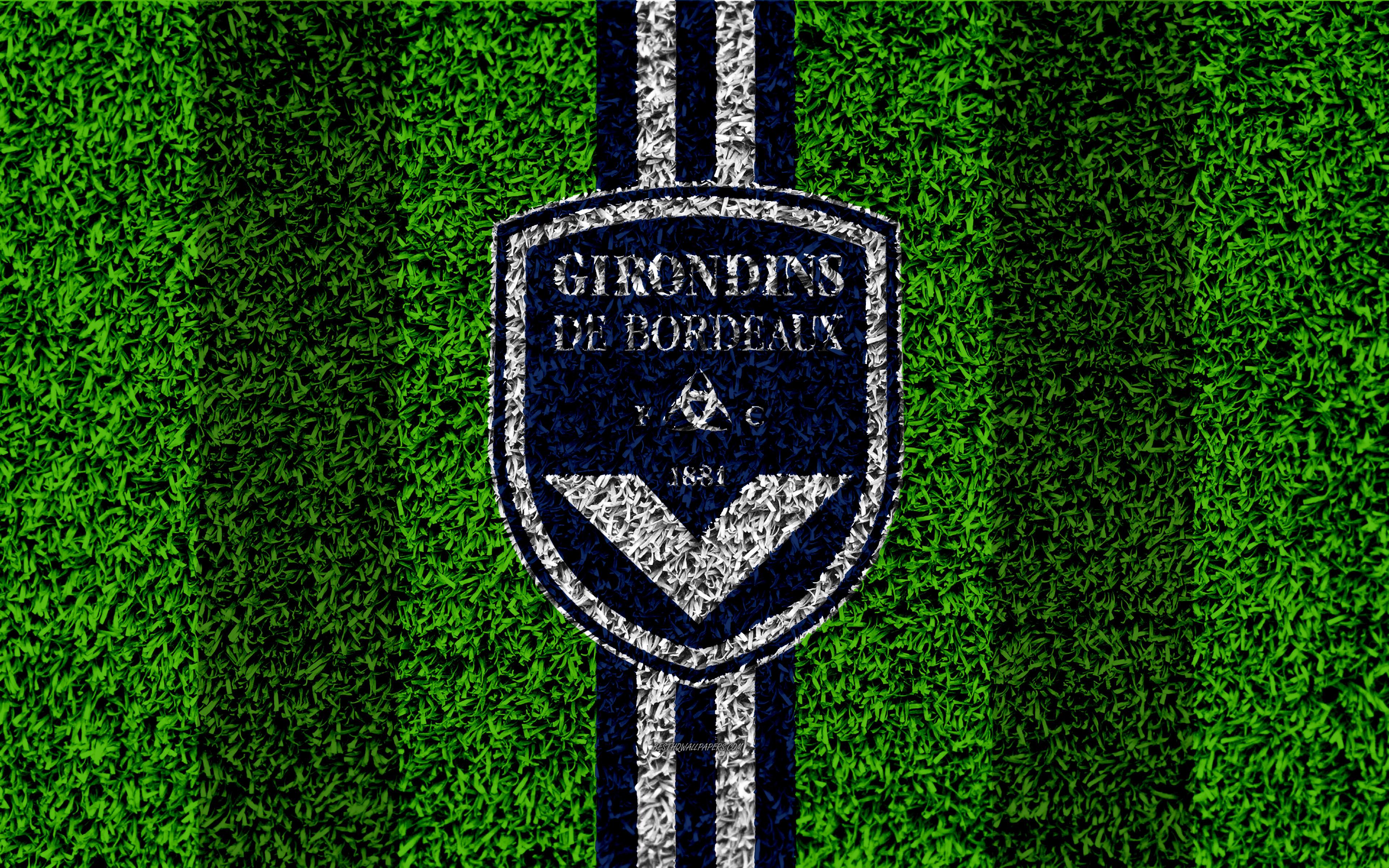 Download wallpaper FC Girondins de Bordeaux, 4k, football lawn