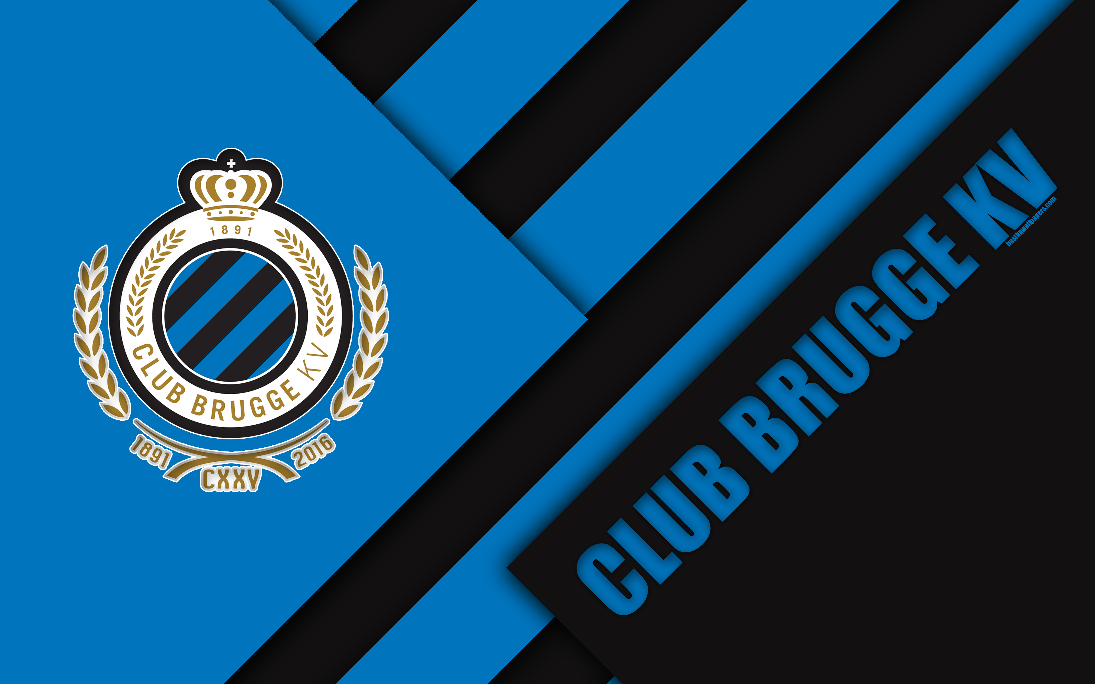 Download wallpaper Club Brugge KV, 4k, Belgian Football Club, black