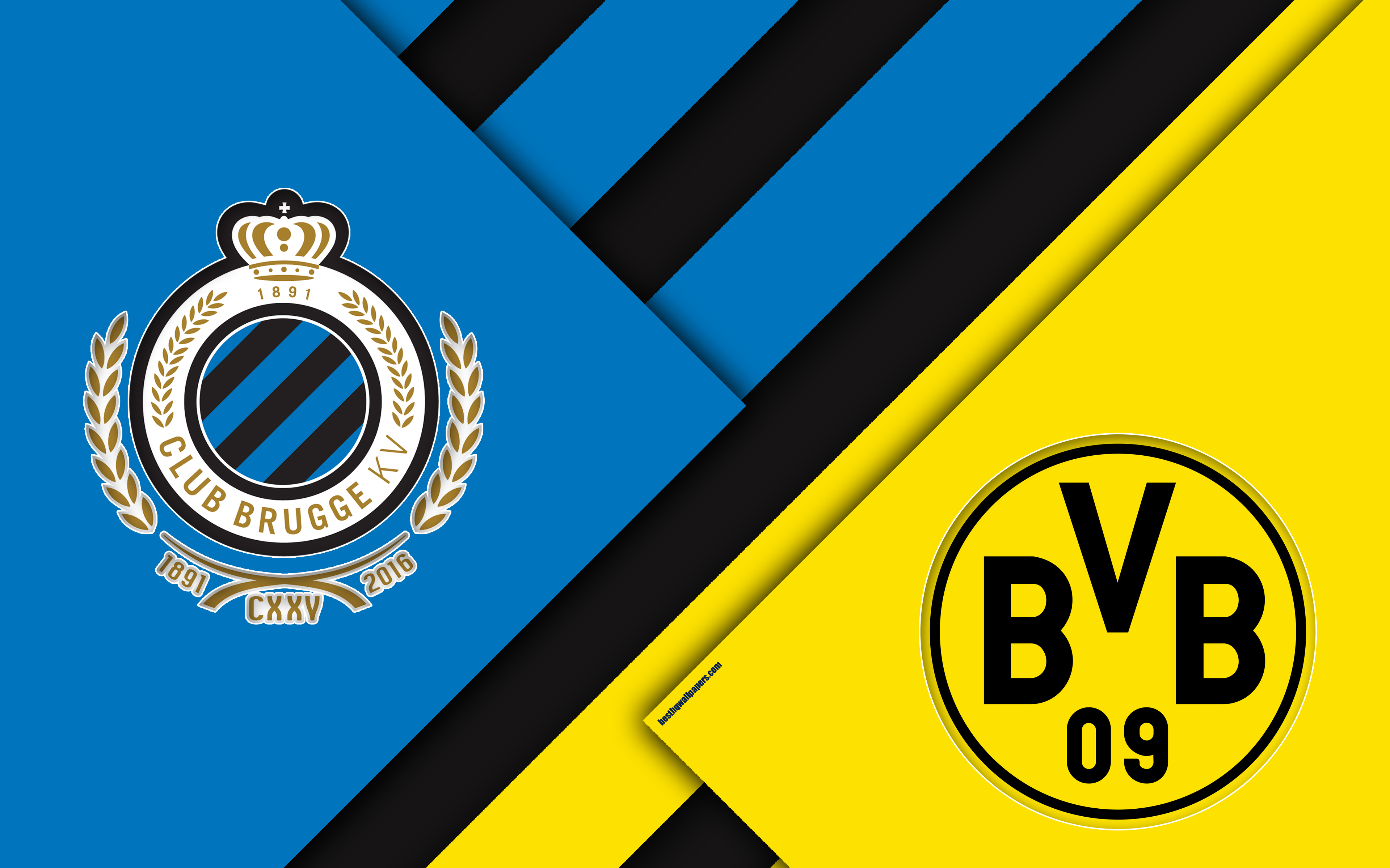 Download wallpaper Club Brugge KV vs Borussia Dortmund, material