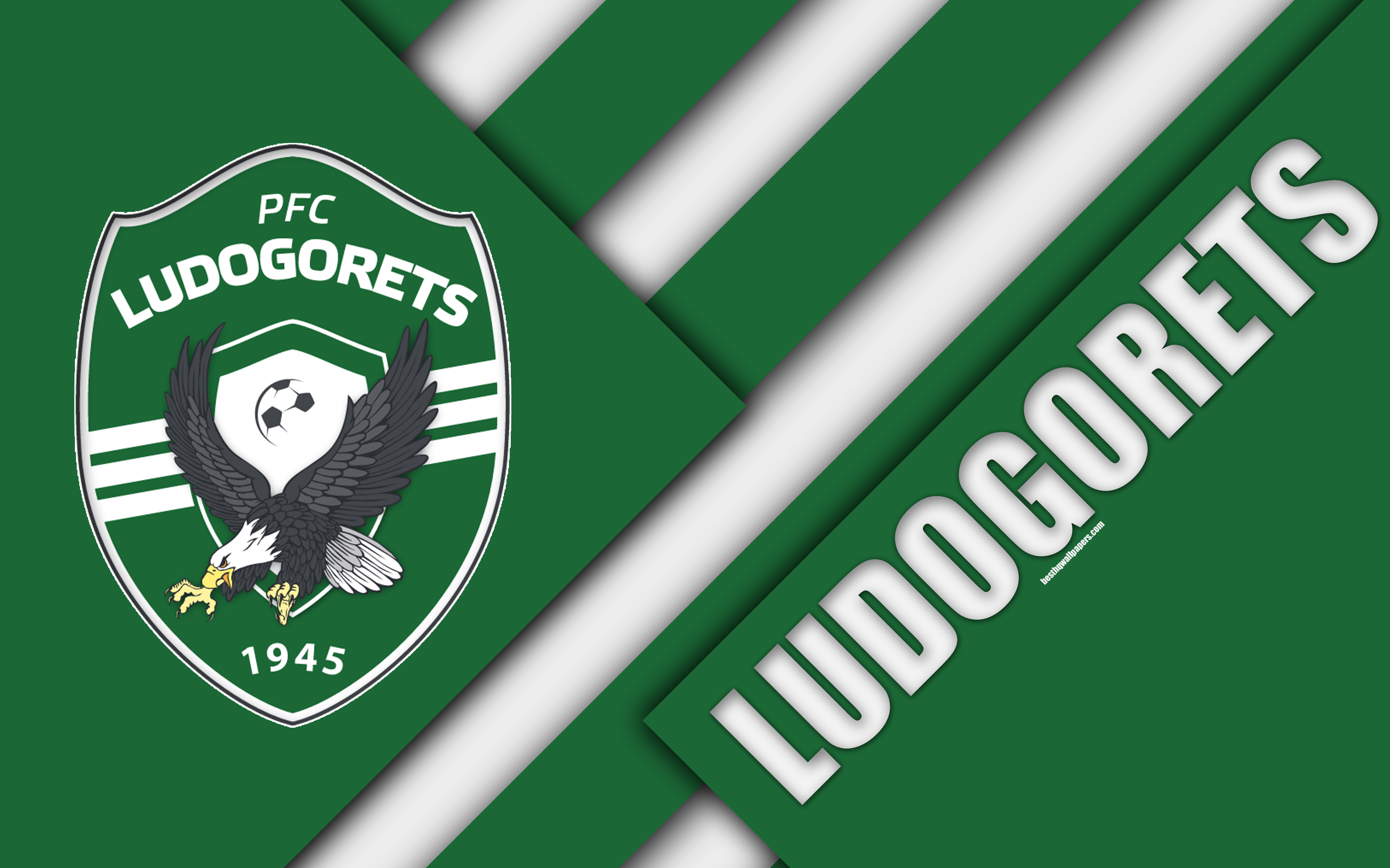 Download wallpaper Ludogorets FC, 4k, material design, logo