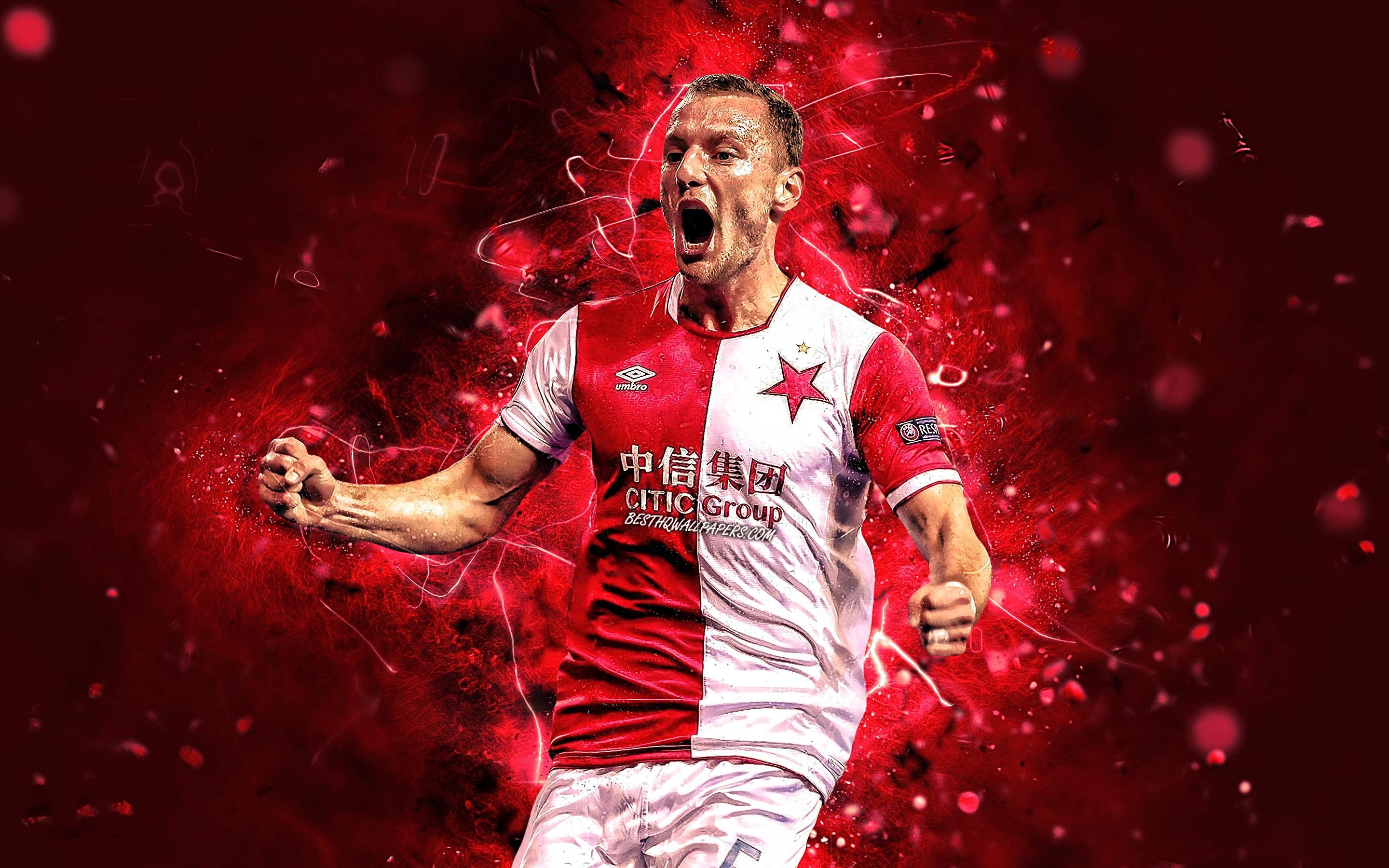 Download wallpaper Vladimir Coufal, defender, Slavia Prague FC, joy