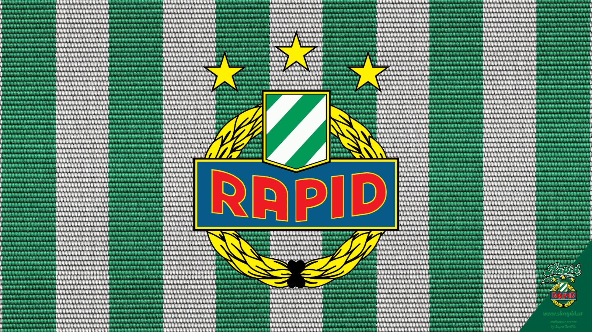 Neue SK Rapid Wien Grün Weißes Stoffband Wallpaper Varianten. 1x