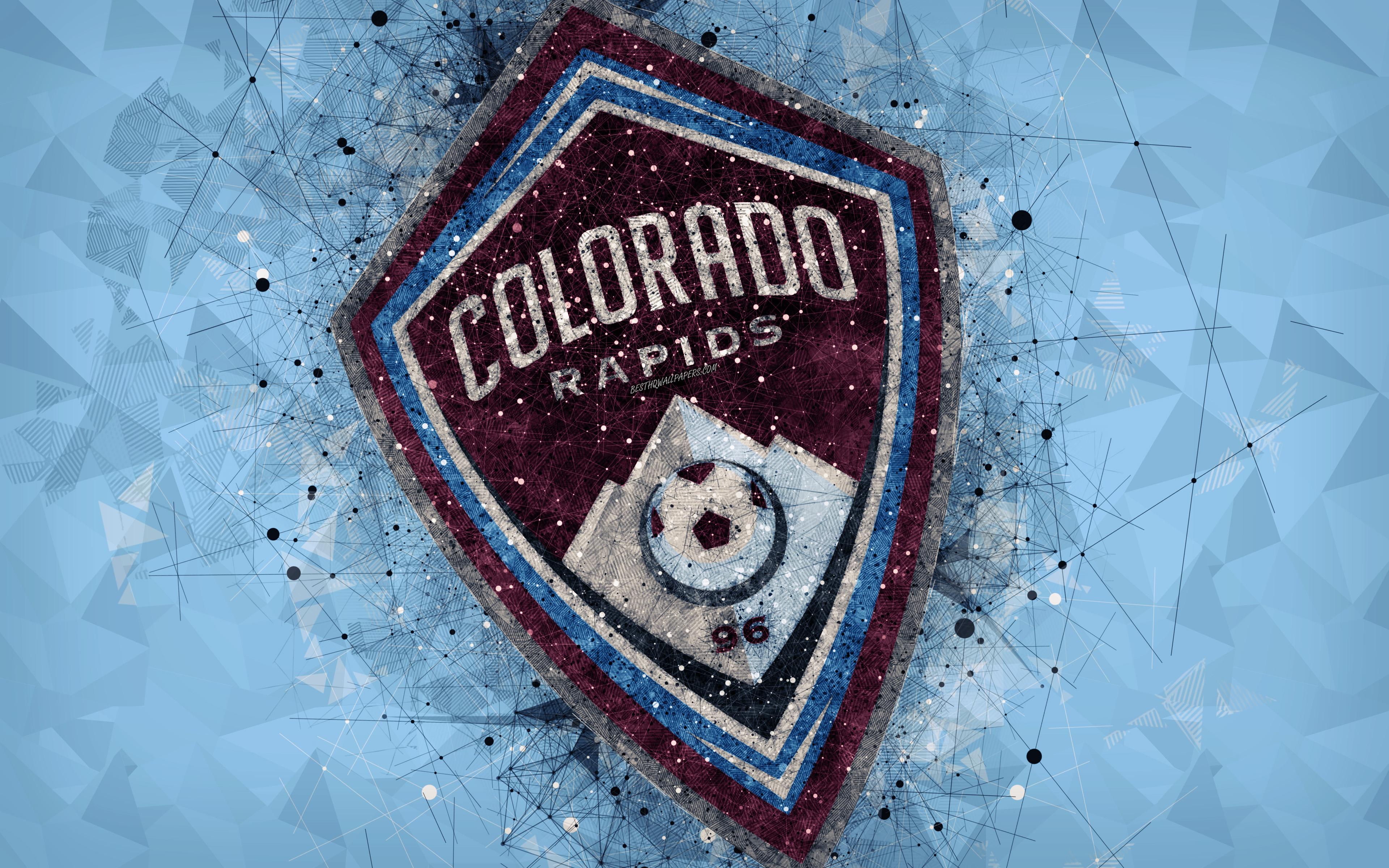 Download wallpaper Colorado Rapids, 4k, American soccer club, logo