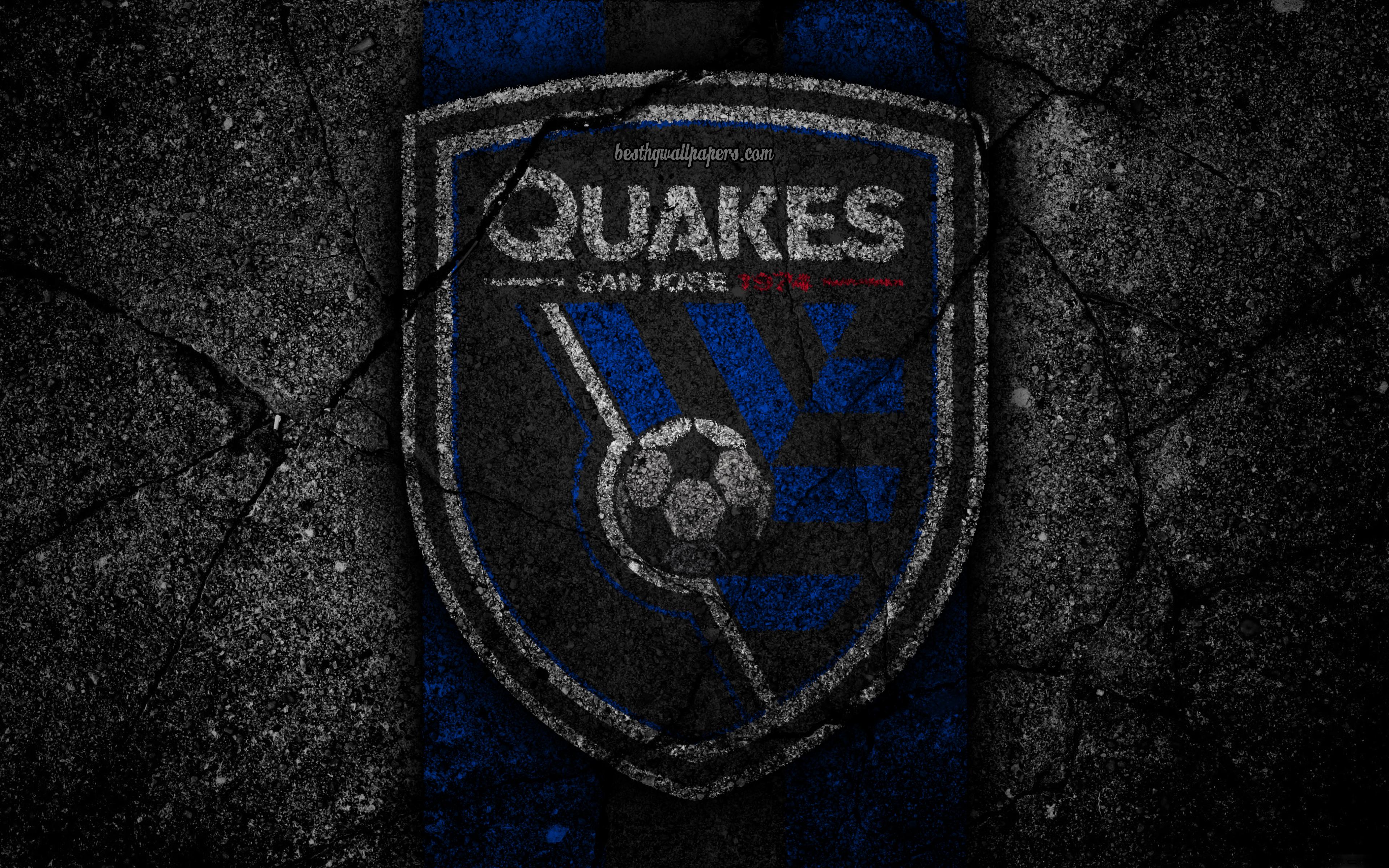 Download wallpaper 4k, San Jose Earthquakes FC, MLS, asphalt