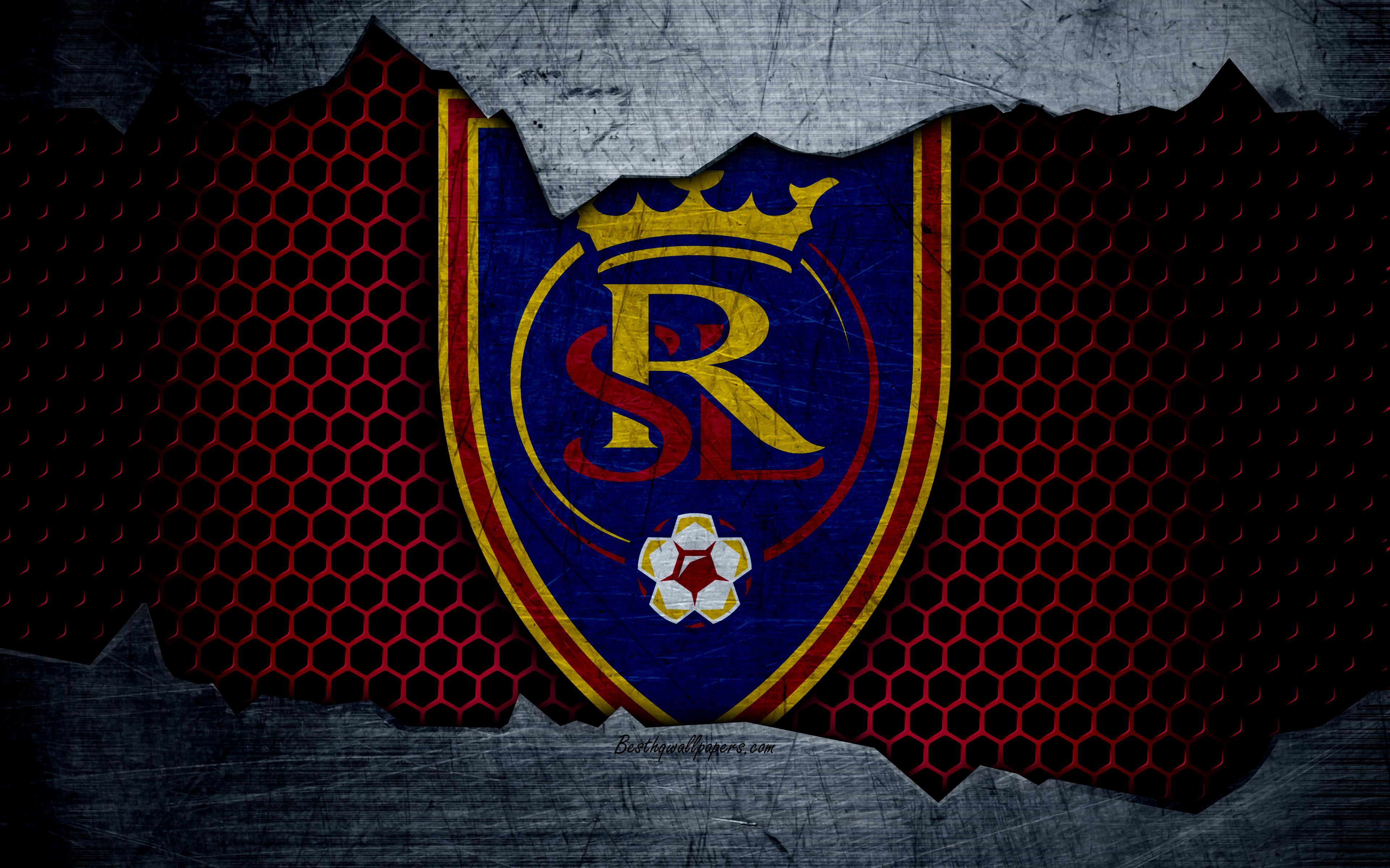 Download wallpaper Real Salt Lake, 4k, logo, MLS, soccer, Western