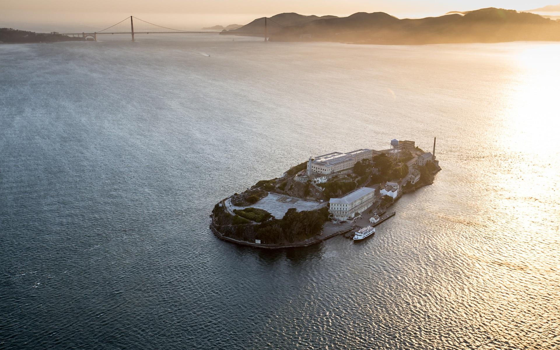 Wallpaper Alcatraz, prison, island, san francisco, sea, USA
