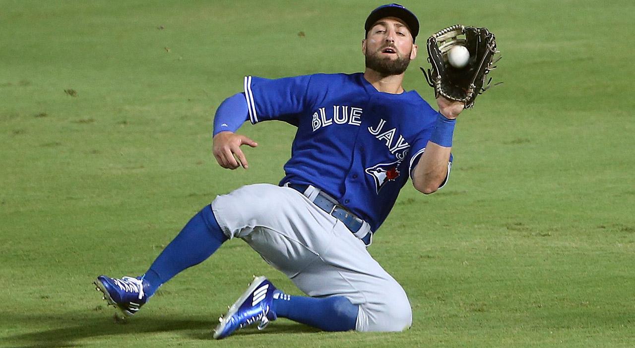 Summary -> Blue Jays Kevin Pillar Leaves Game After Diving Catch