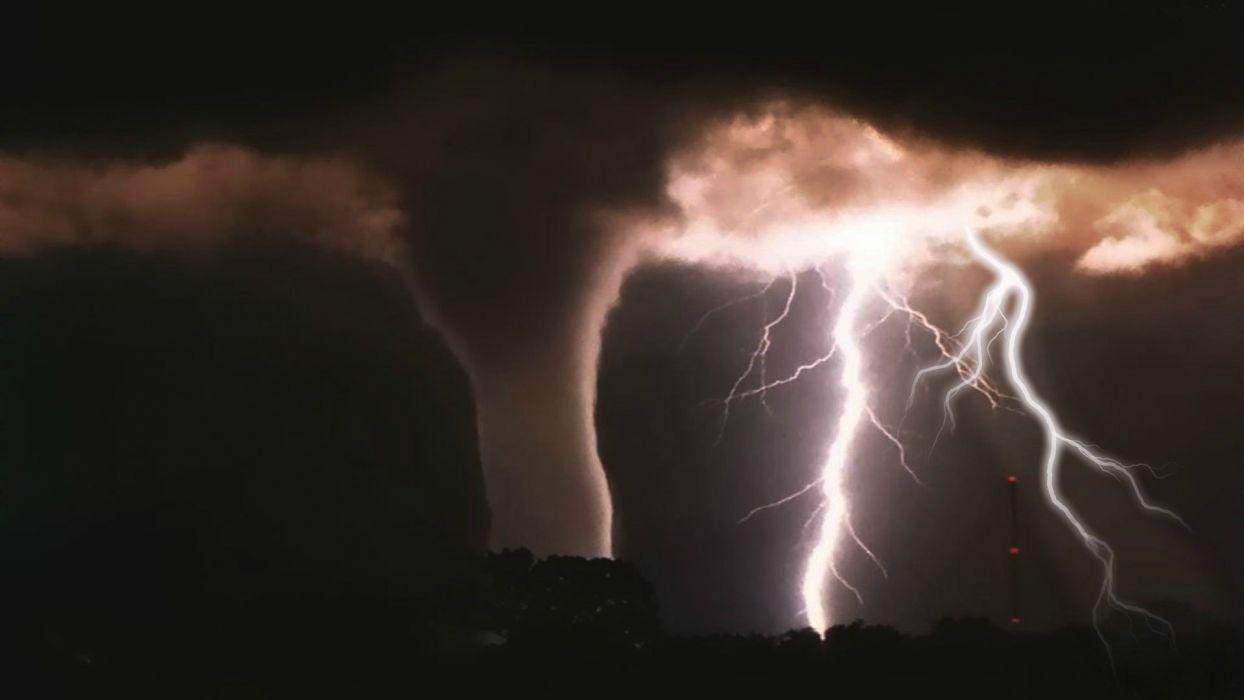 tornado and lightning storm wallpaper