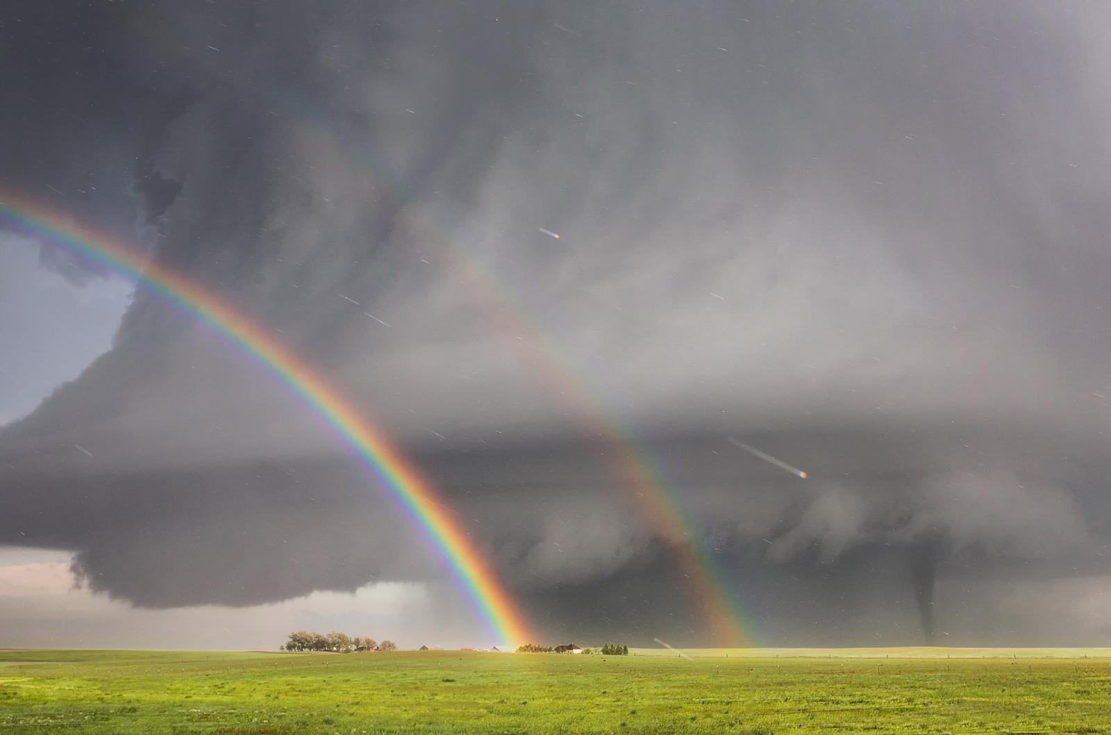 500px Blog Mother Nature Follows Double Tornados with Double Rainbow