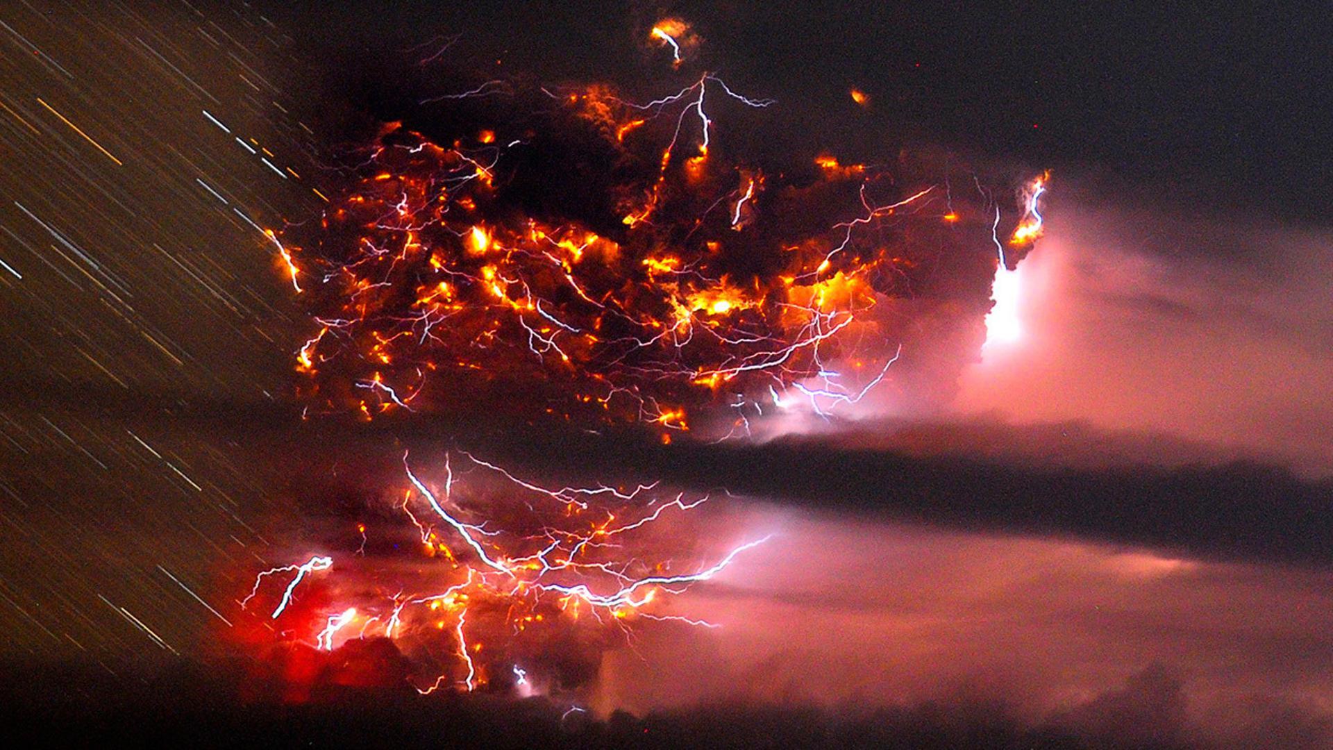 Fire Lightning Tornado HD Wallpaper, Background Image