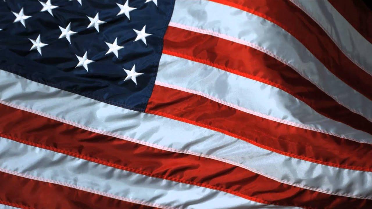 Slow Motion USA Flag Waving United States of America Flag Flying
