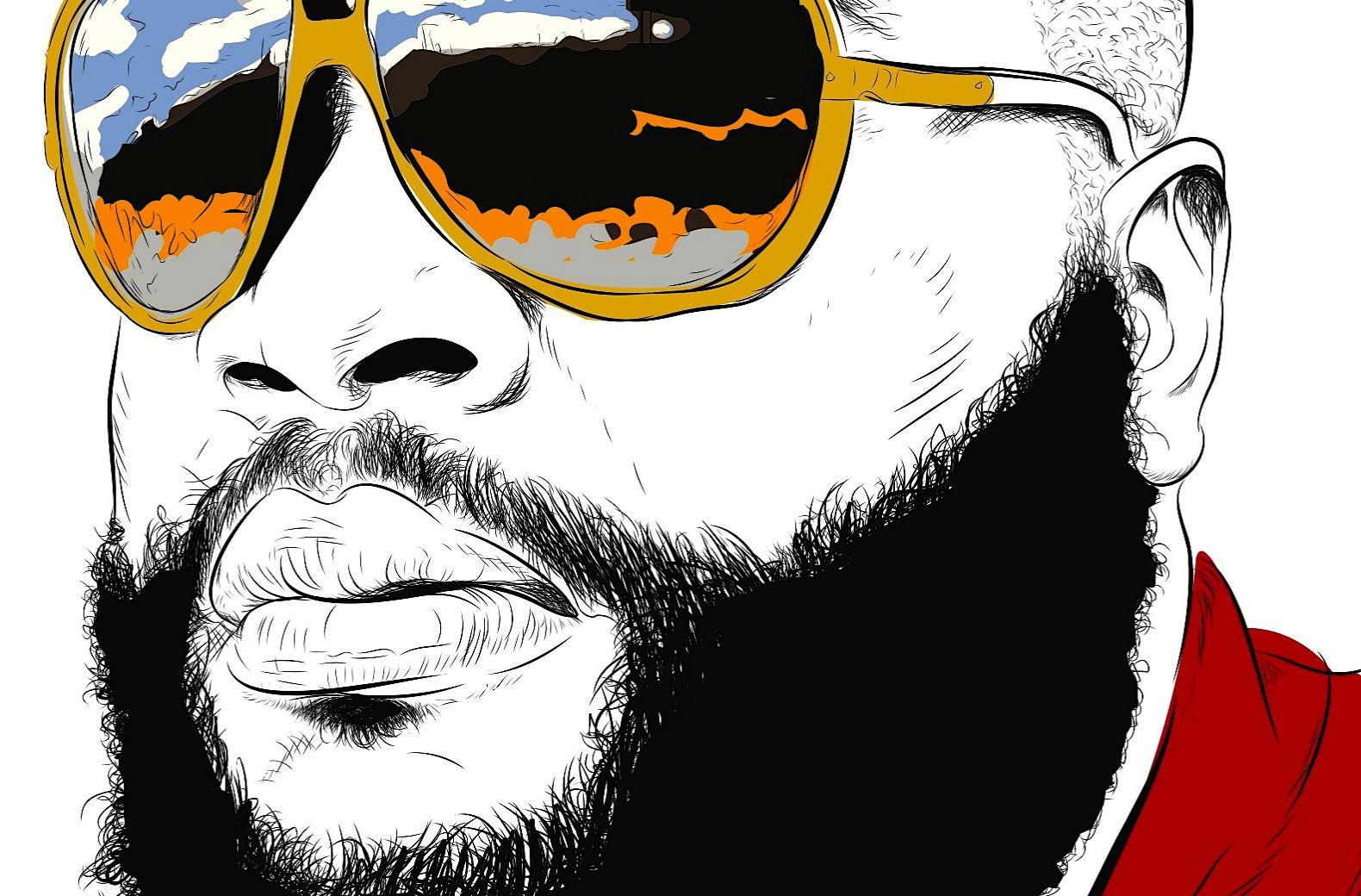 RICK ROSS gangsta rapper rap hip hop sunglasses glasses reflection