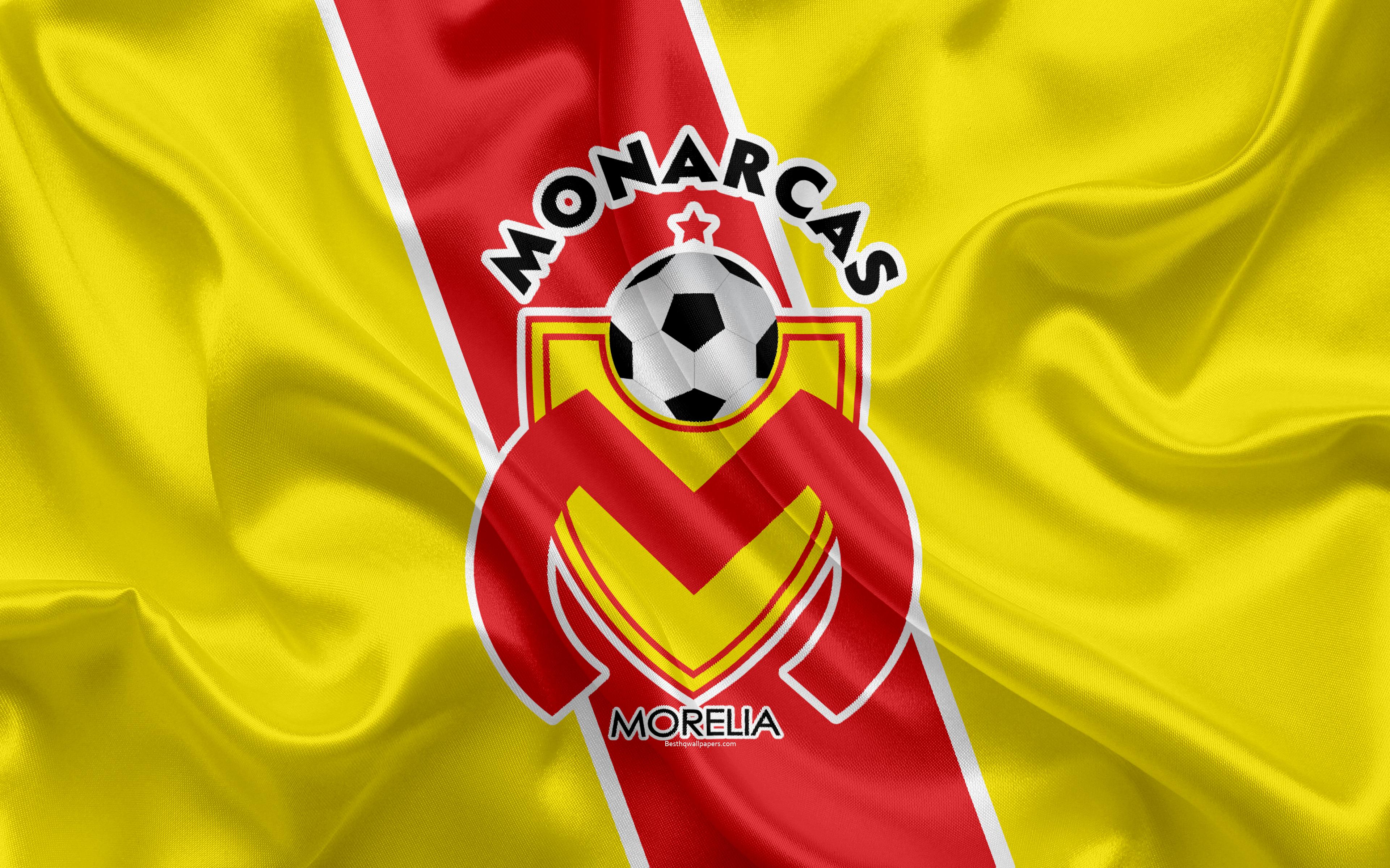 Download wallpaper Monarcas FC, 4K, Mexican Football Club, emblem