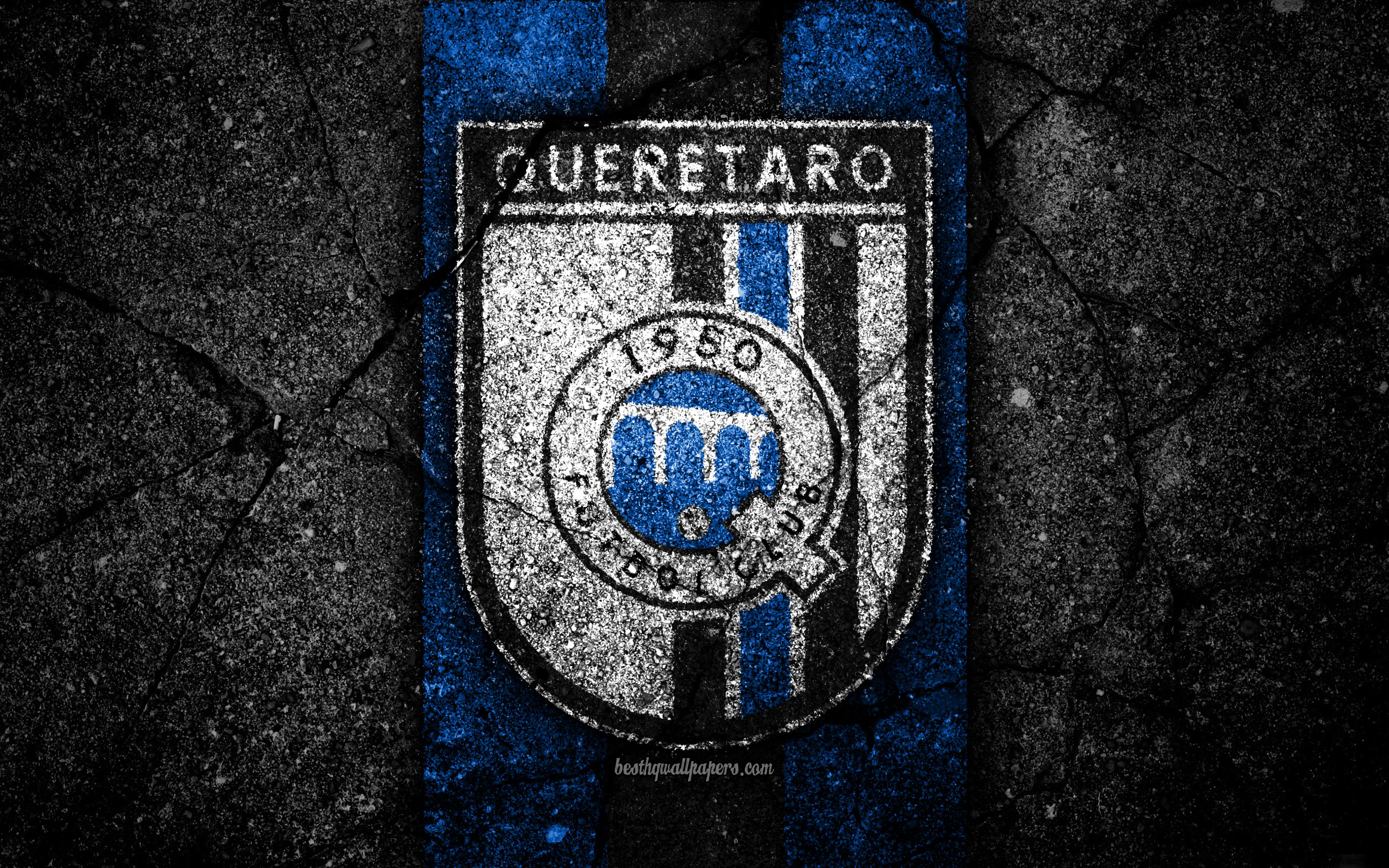 Download wallpaper 4k, Queretaro FC, logo, Liga MX, football